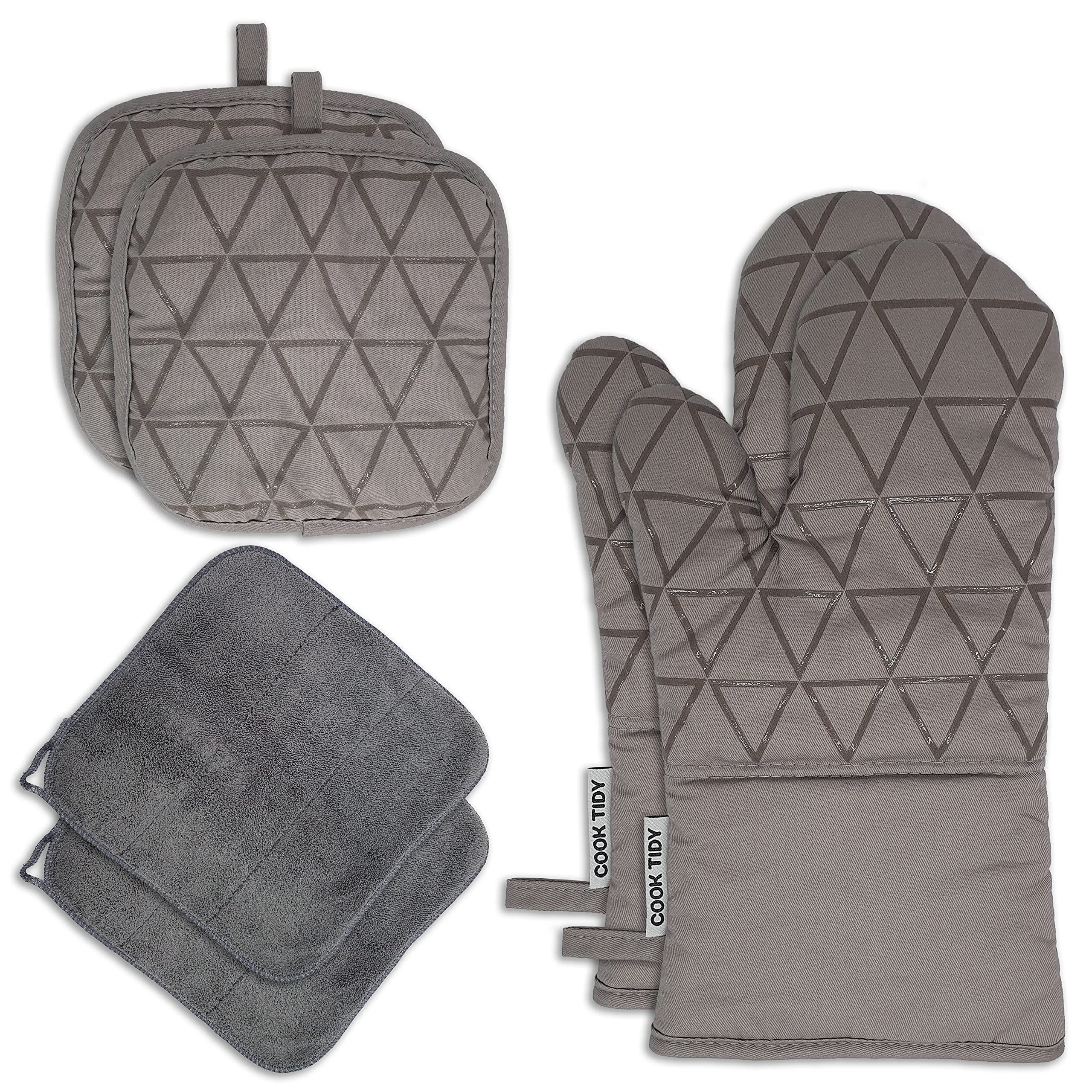 Oven Mitts & Pot Holders Sets Kitchen Gloves & Towel Gift Box Set