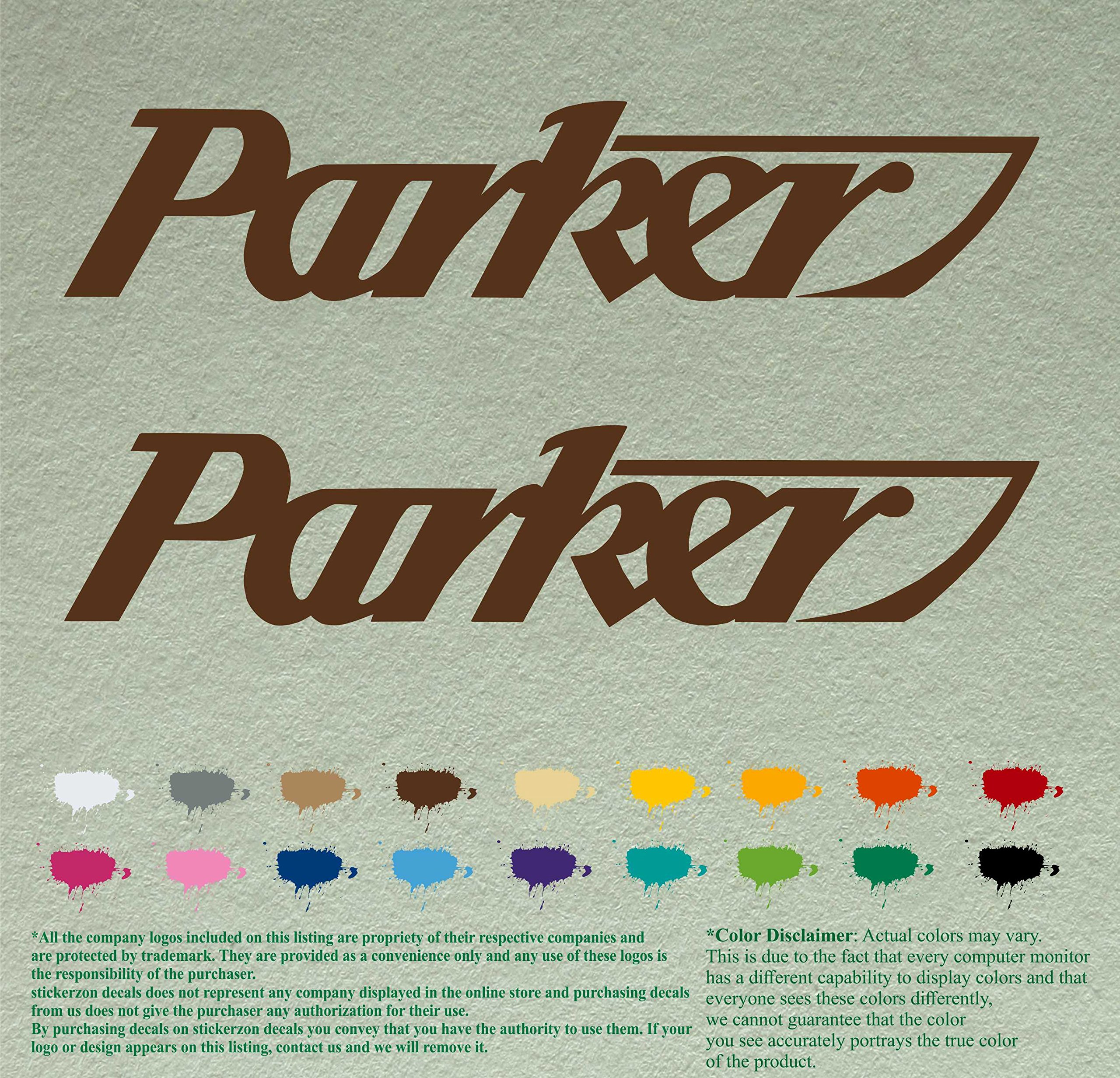 PARKER BOATS LOGO 30" STICKER DECAL 2 Colors