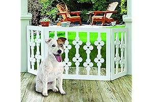 Etna White Floral Wooden Pet Gate: The Gateway to Pet Safety and Containment