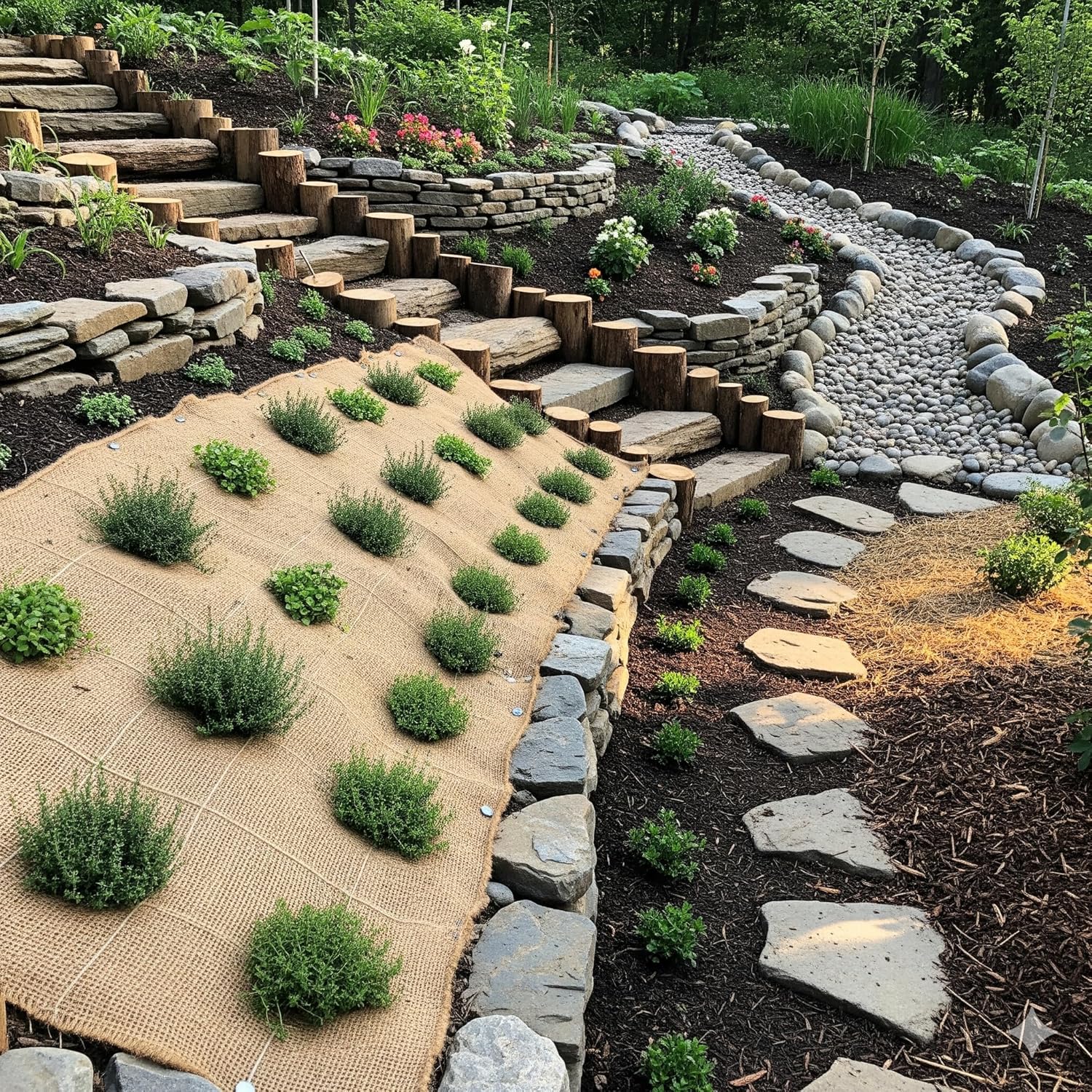 48 Inch X 15 Feet Total 60 SFT Garden Burlap Liners, loosely Weave Jute-Burlap for Raised Bed, Cover Seed, Mulch and Gardening Blanket (48 Inch X 15 feet, 48" Wx15'L)