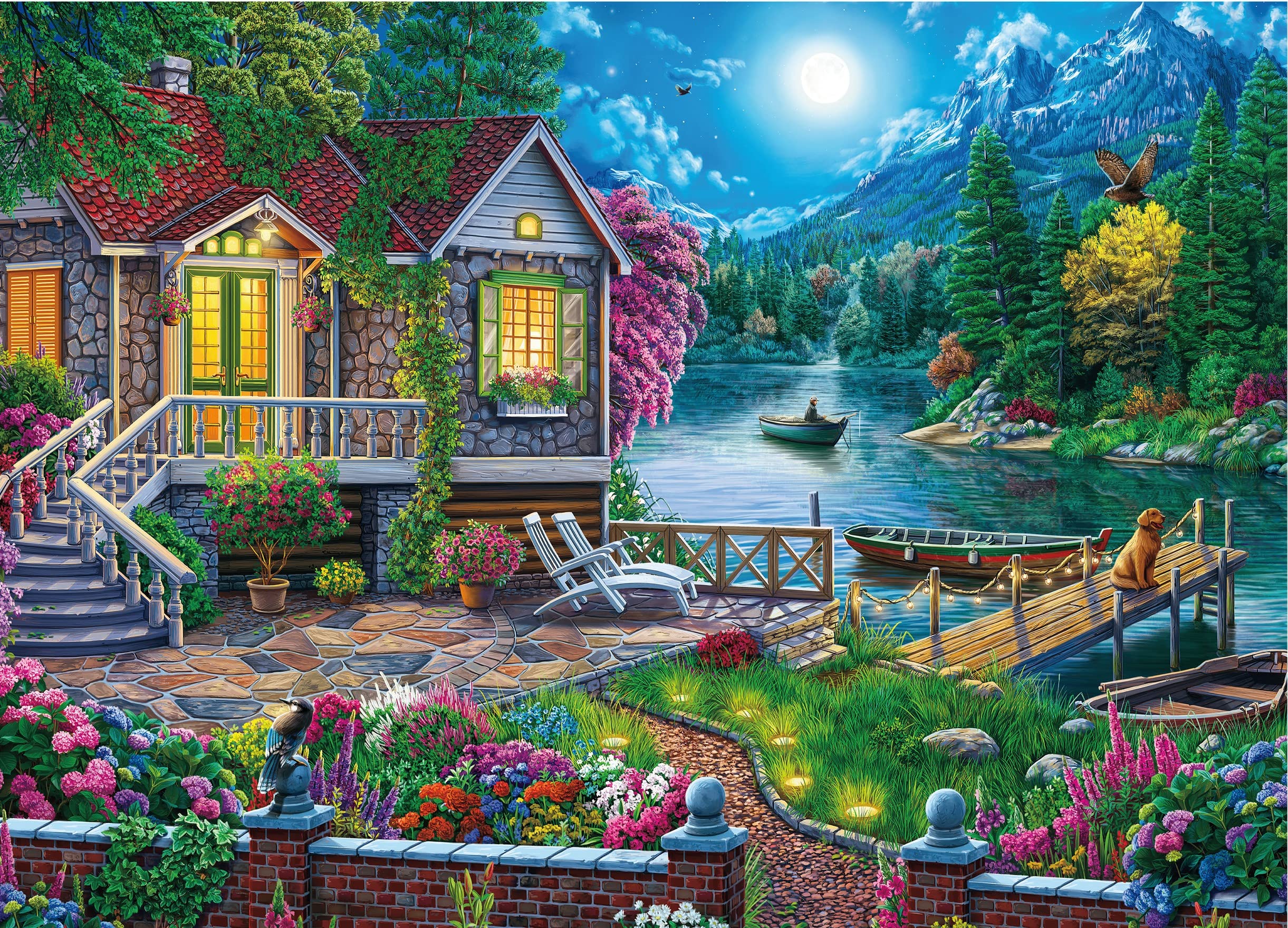 CeacoWeekend Retreat - Lakehouse - 1000 Piece Jigsaw Puzzle,27 x 20