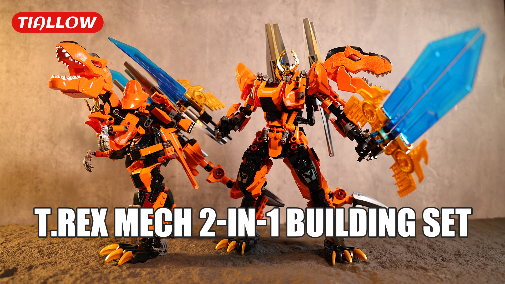 Amazon.com: TIALLOW T-Rex 2 in 1 Transforming Sets for Boys Age 8