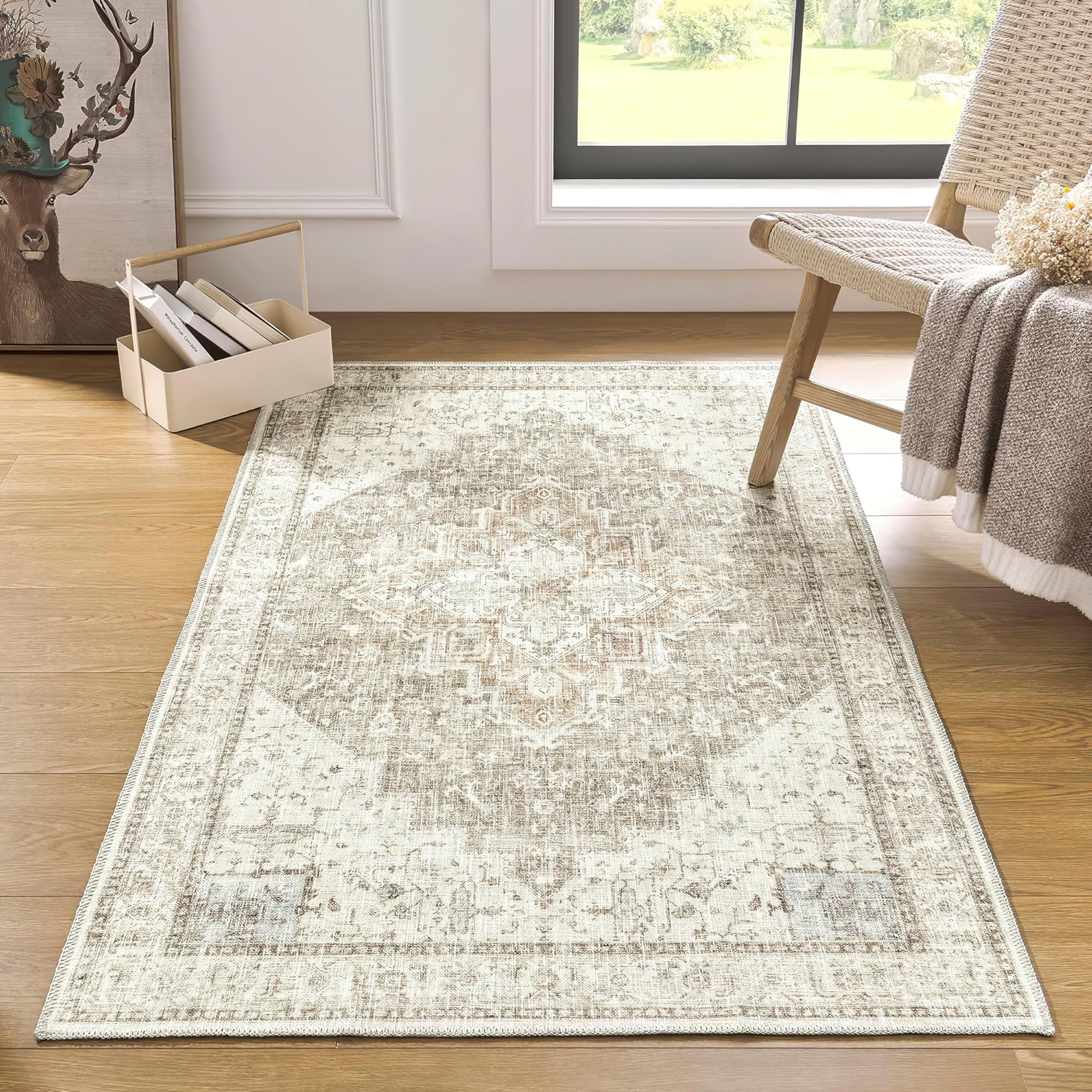 Amazon.com: BILEEHOME 3x5 Area Rug, Washable Non Slip Neutral