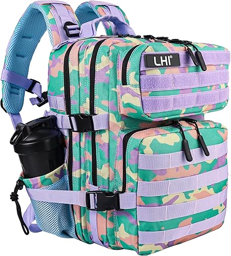 Miniatura 35 de LHI Mochila Militar Táctica para Hombres y Mujeres 25L/35L Mochila de Asalto del Ejército Bolsa Mochila Pequeña con Portabotellas 2.6 35l-rosa