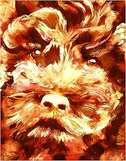 Cockapoo Dog Wall Art Print, Abstract Cockapoo Memorial, Colourful Dog Picture Gift Choice of Sizes 8x10 a4 a3 Hand Signed by Dog Portrait Artist Oscar Jetson (a4) (8x10)
