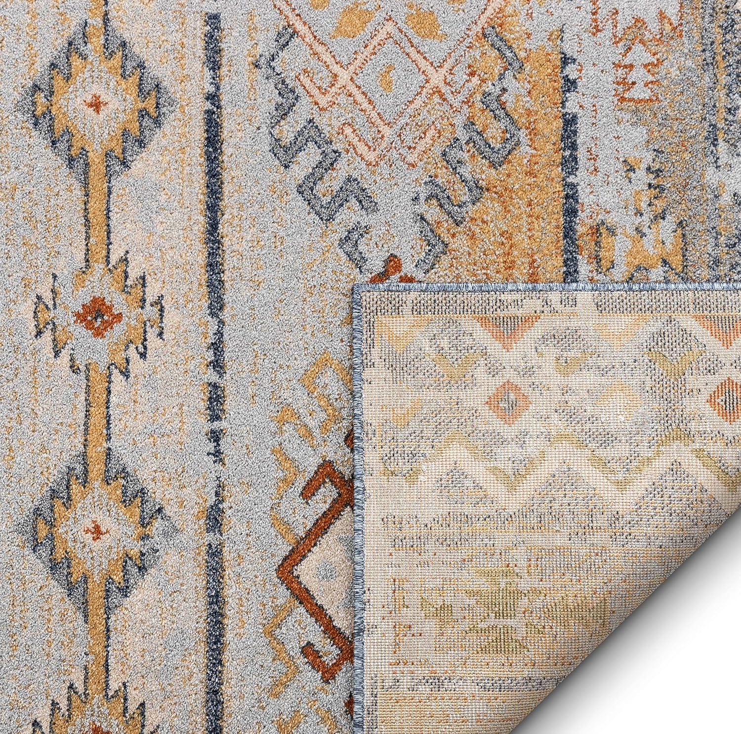 Well Woven Omaha Alu Cream Vintage Modern Tribal 2'7" x 9'10" Runner Rug