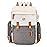 Parker Baby Diaper Backpack - Large Diaper Bag with Insulated Pockets, Stroller Straps and Changing Pad -Birch Bag - Cream