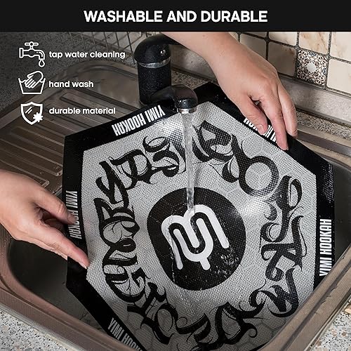 Miniatura 6 de Yimi Hookah - Alfombrilla de silicona resistente al calor  Alfombrilla de silicona de tamaño extra grande para vidrio de cachimba  Accesorio de