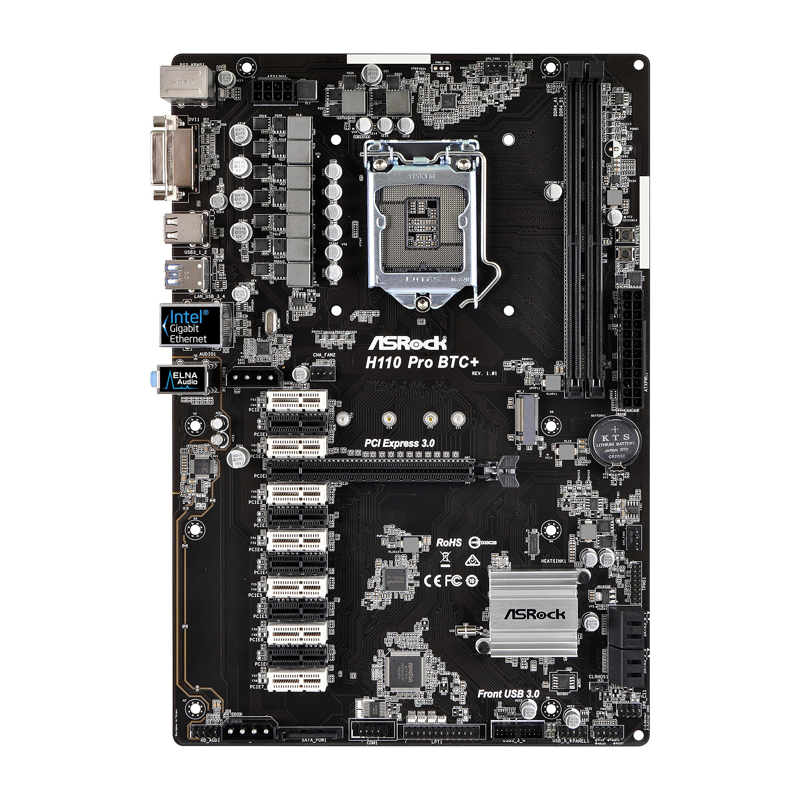Amazon.co.jp: ASRock H110 Pro BTC+ 13GPU マイニングマザーボード 暗号化 (再生品) : パソコン・周辺機器
