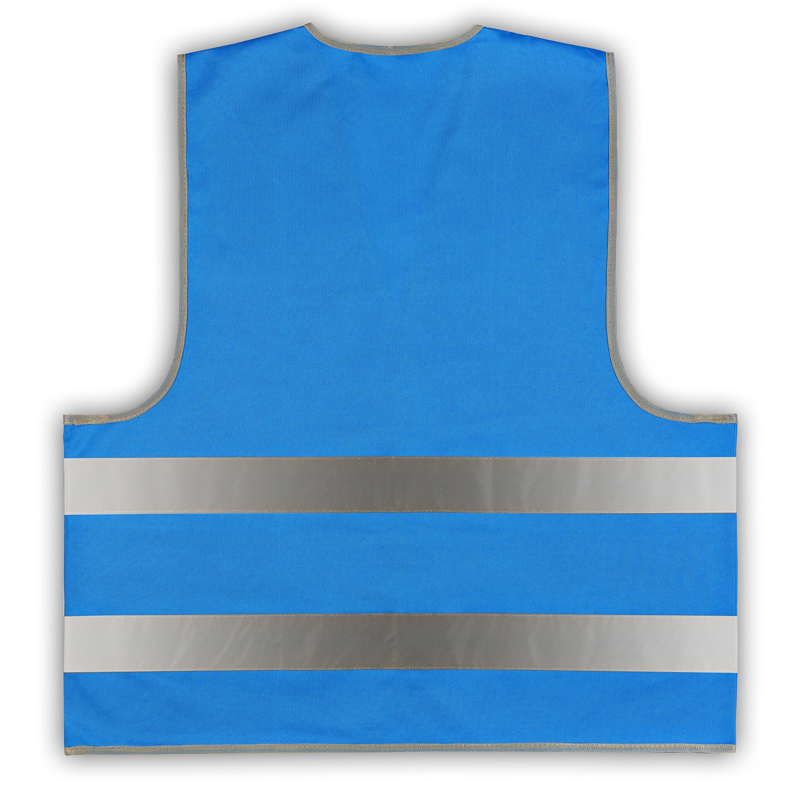 10er Pack Westen Kinder Signalweste Warnweste Blau S (ca.7-12 Jahre)