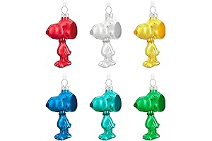 Hallmark Keepsake Christmas Ornaments: The Peanuts Gang Snoopy Glass Ornament Set