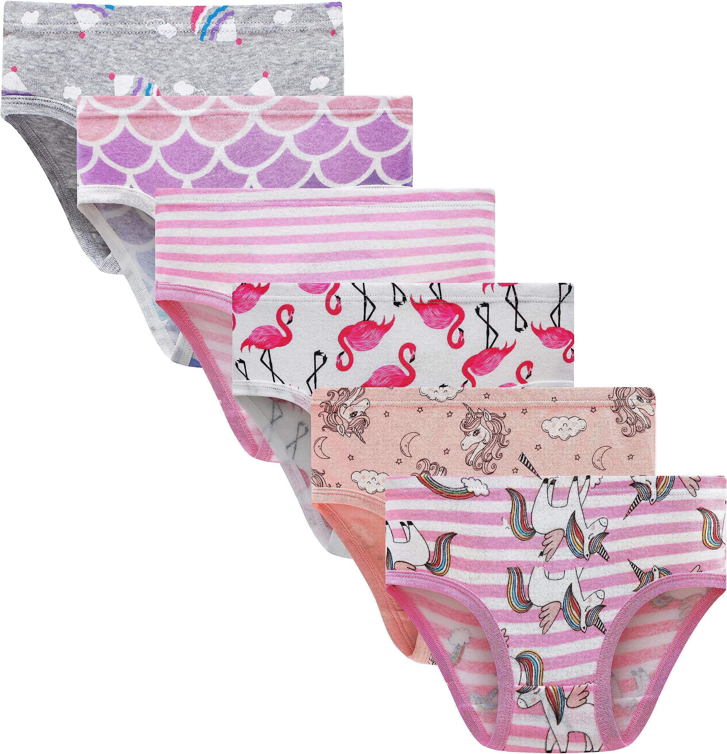 KikizYeToddler Soft Cotton Panties Little Big Girls Undies Assorted Underwear