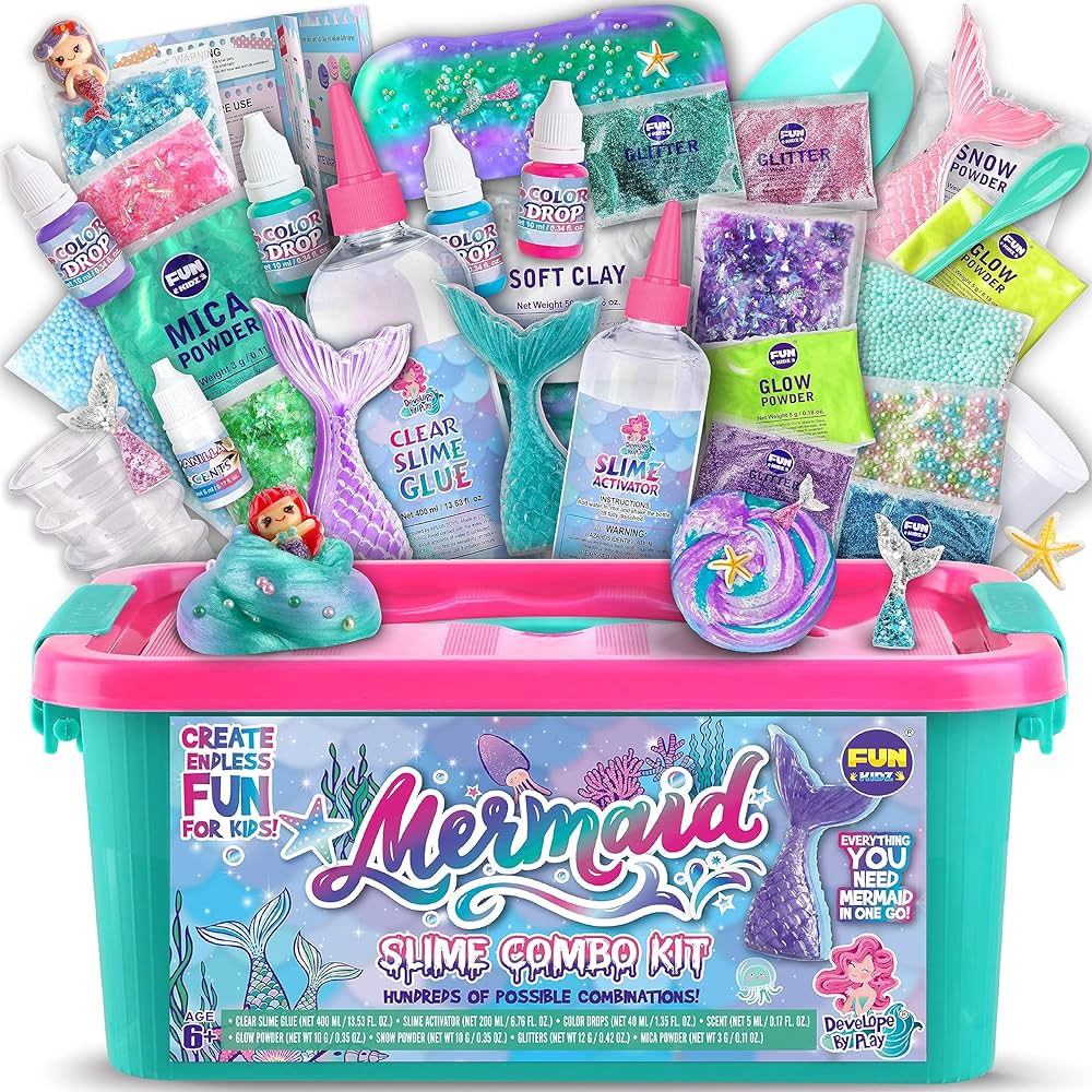 Amazon.co.jp: FunKidz 子供用サマーギフト マーメイドスライム