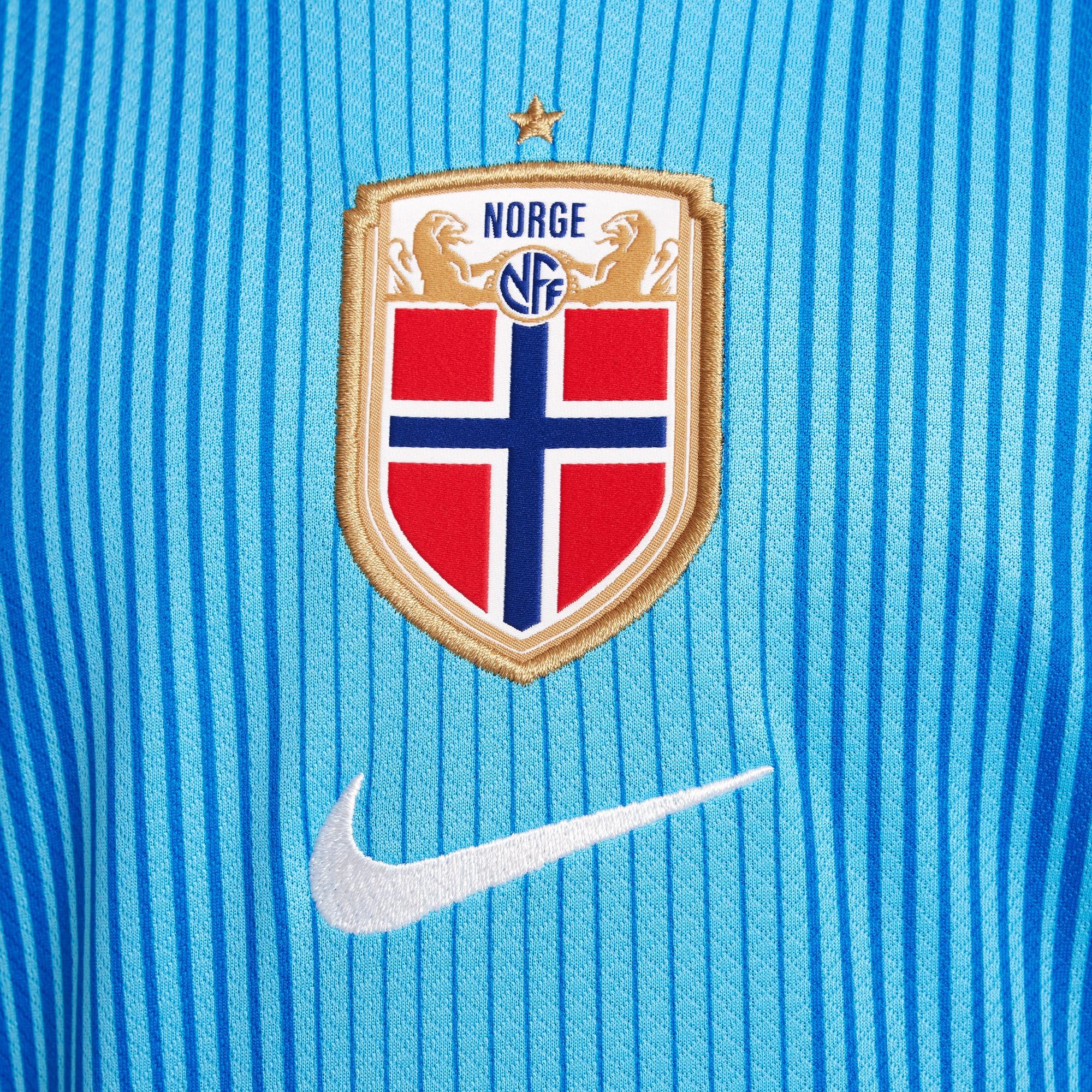 Norwegia 2025/26 Stadium Goalkeeper Nike Dri-FIT koszulka piłkarska z długim rękawem dla starszych dzieci, HM9793