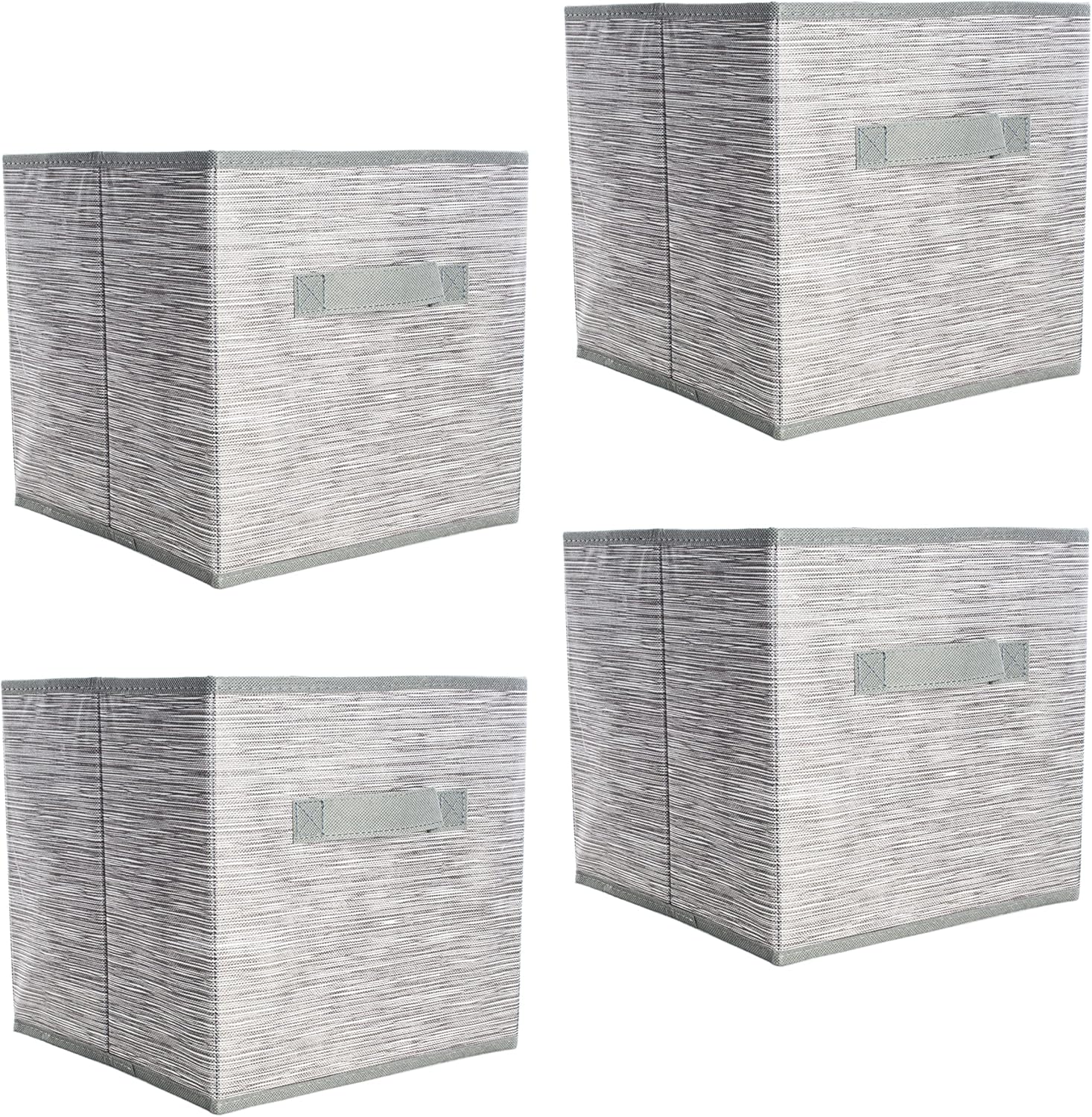 Clay Roberts Foldable Storage Boxes, Pack of 4, Linen Grey, Storage