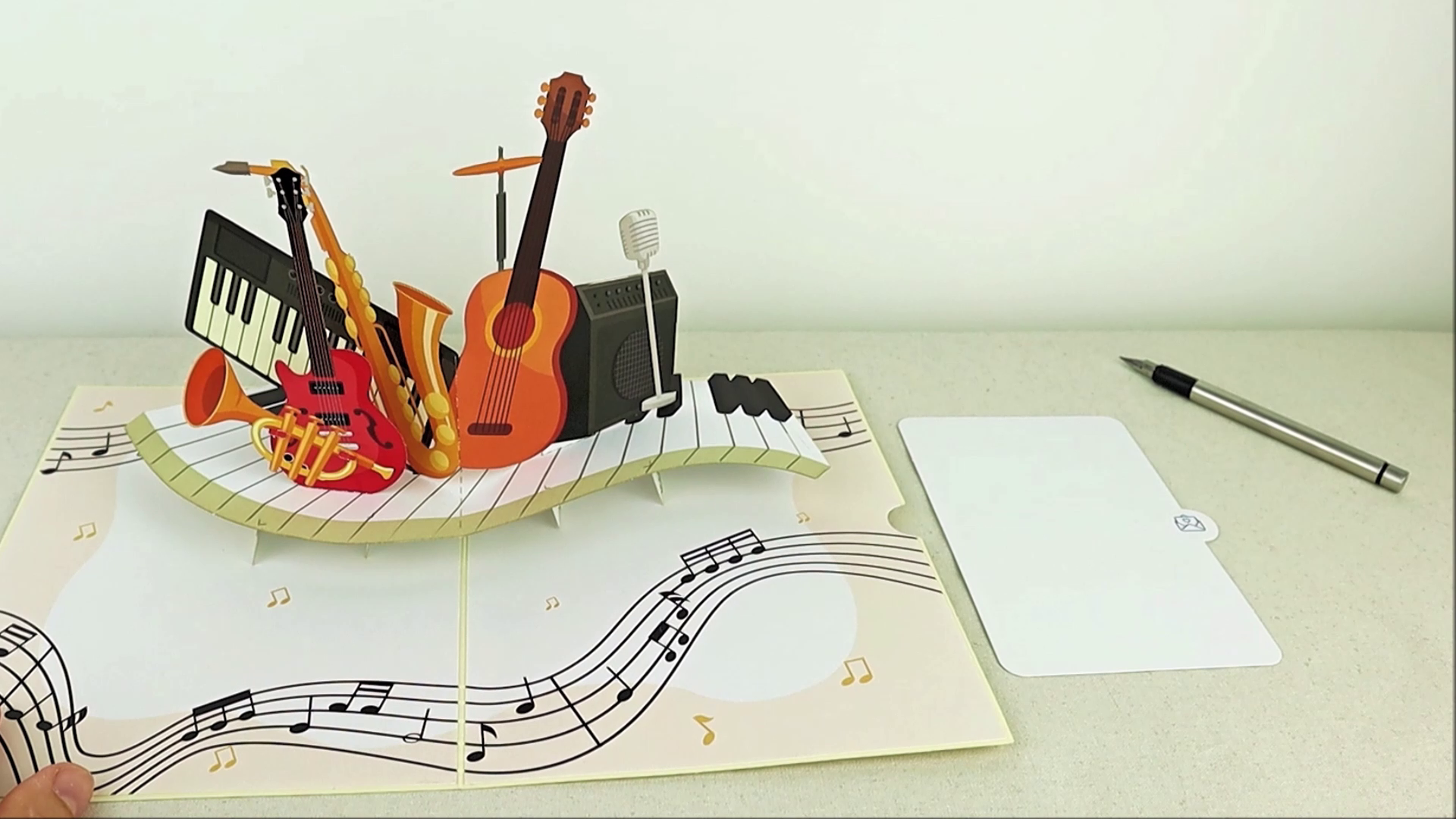 NATALE BIGLIETTO DI Auguri Pop-Up 3D Tridimensionale E Musicale. EUR 4