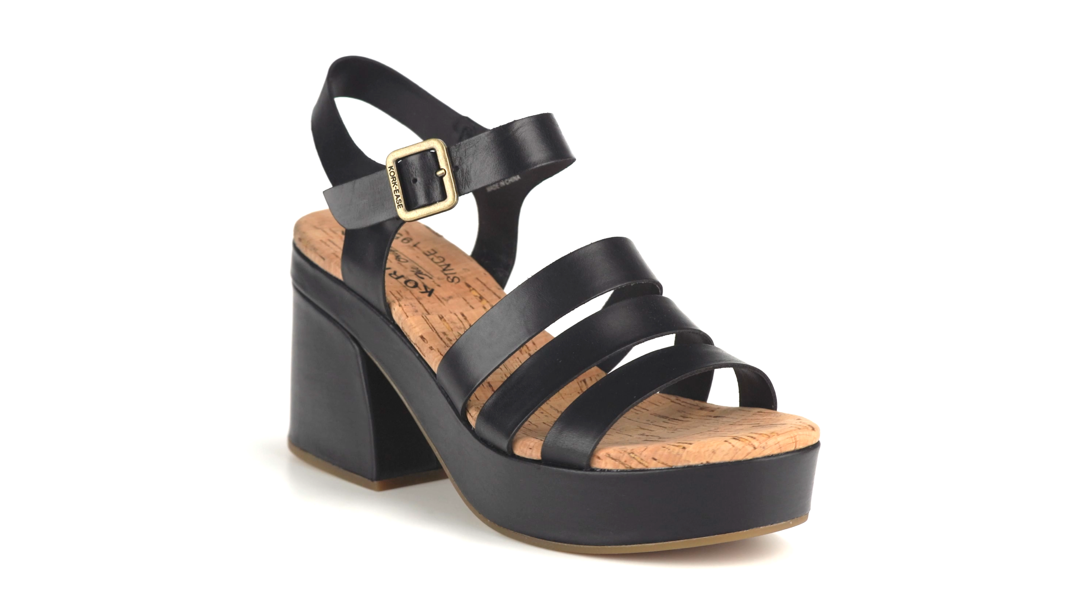 Kork-Ease Spencer Clog | Harbour Thread NEW KORK-EASE women\'s helene lace up heel in black display picture 1
