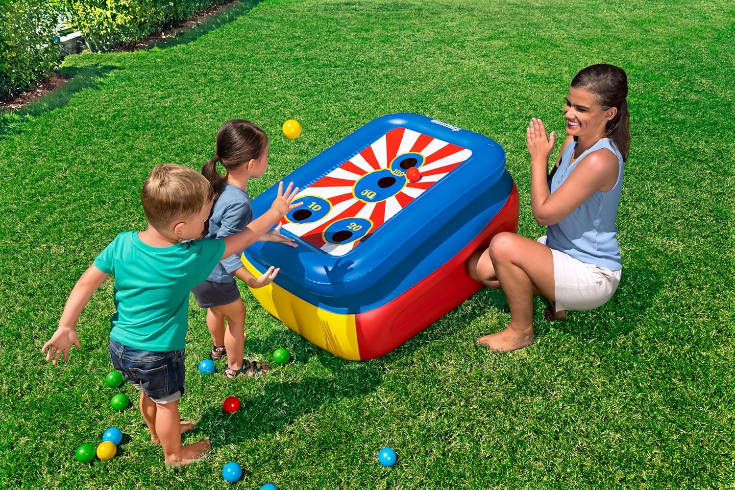 Bestway | Flip 'n TossMulti-Use Ball Pit with 25 Play Balls, Indoor and Outdoor Summer Garden Games for Kids and Adults