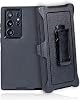 WallSkiN Case for Galaxy S23 Ultra 6.8 Heavy Duty Full Body Military Grade Drop Protection Carrying Cover Holder | Holster for Men Belt with Clip Stand – BlackBlack