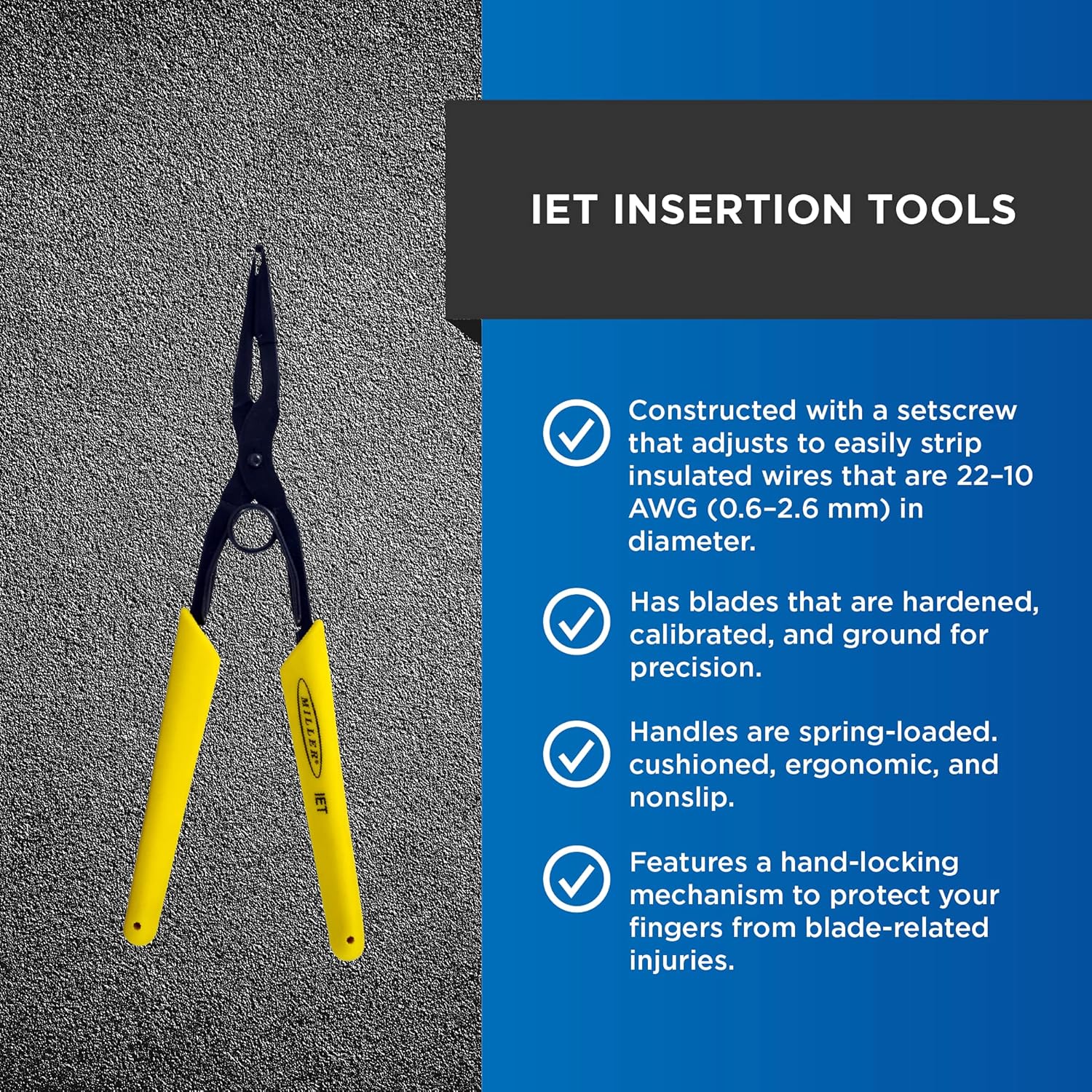 IET Cable Connector Insertion or Extraction Tool, Easily Portable Tool for Professional Technicians, Electricians, and Installers, 3.49 Ounces