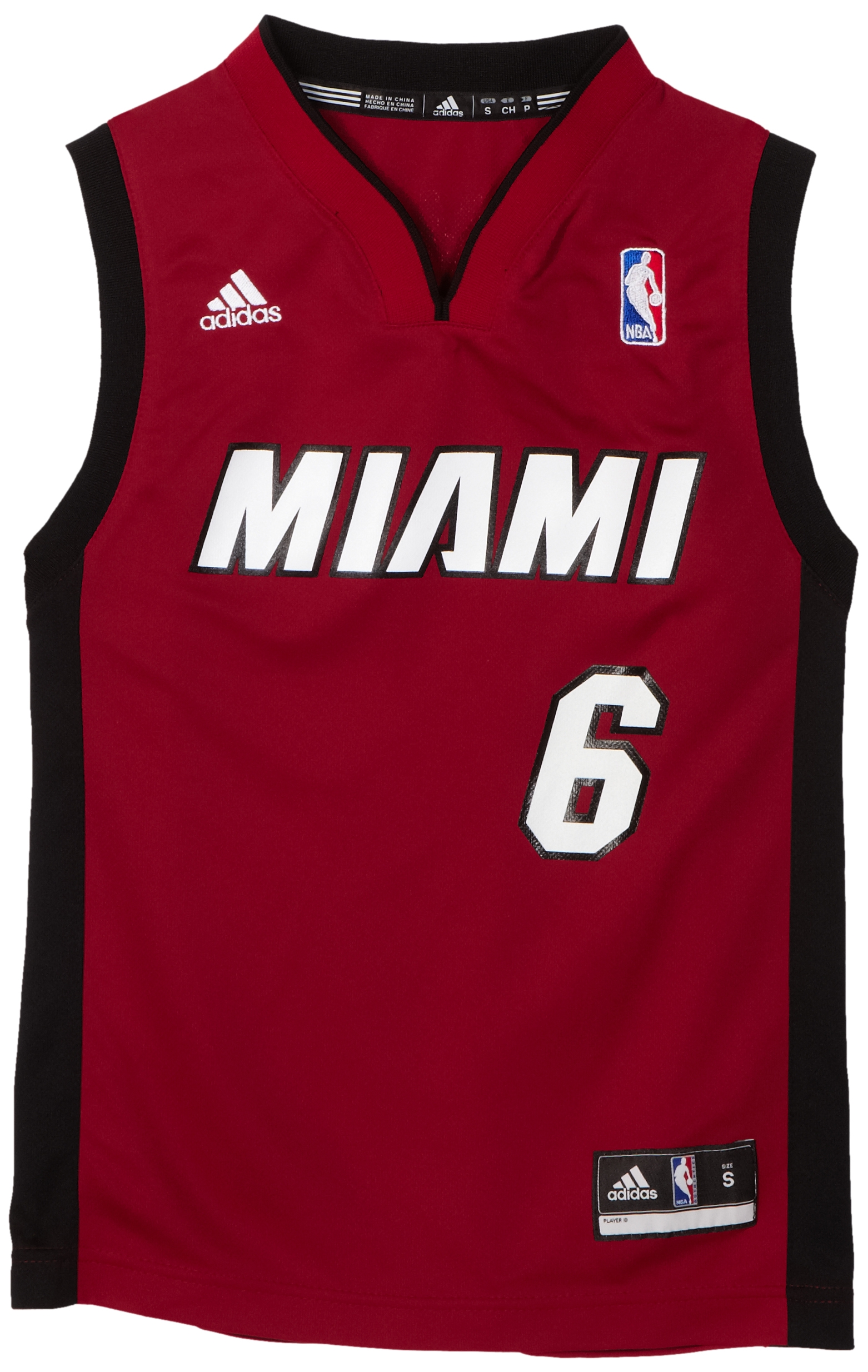 LeBron James Miami Heat #6 Youth Revolution 30 Replica Adidas NBA Basketball Jersey (Alternate Red)