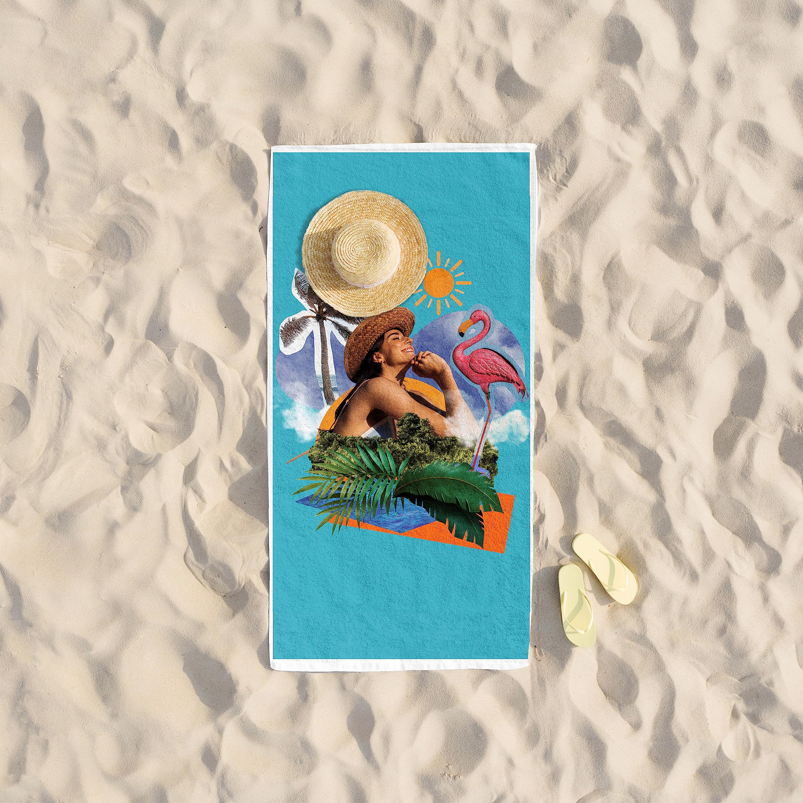 Pla Pla Pla Toalla Playa Personalizada con tu Foto y Texto│Regalo Nevera y Gafas de Sol│Toalla Piscina, Toalla baño con Imagen y Texto.