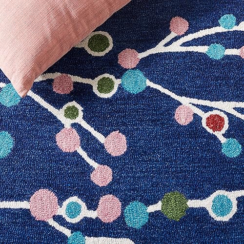 Miniatura 8 de Safavieh Jardin Collection JAR751M - Alfombra redonda de lana contemporánea hecha a mano para entrada, vestíbulo, sala de estar, dormitorio, cocina,