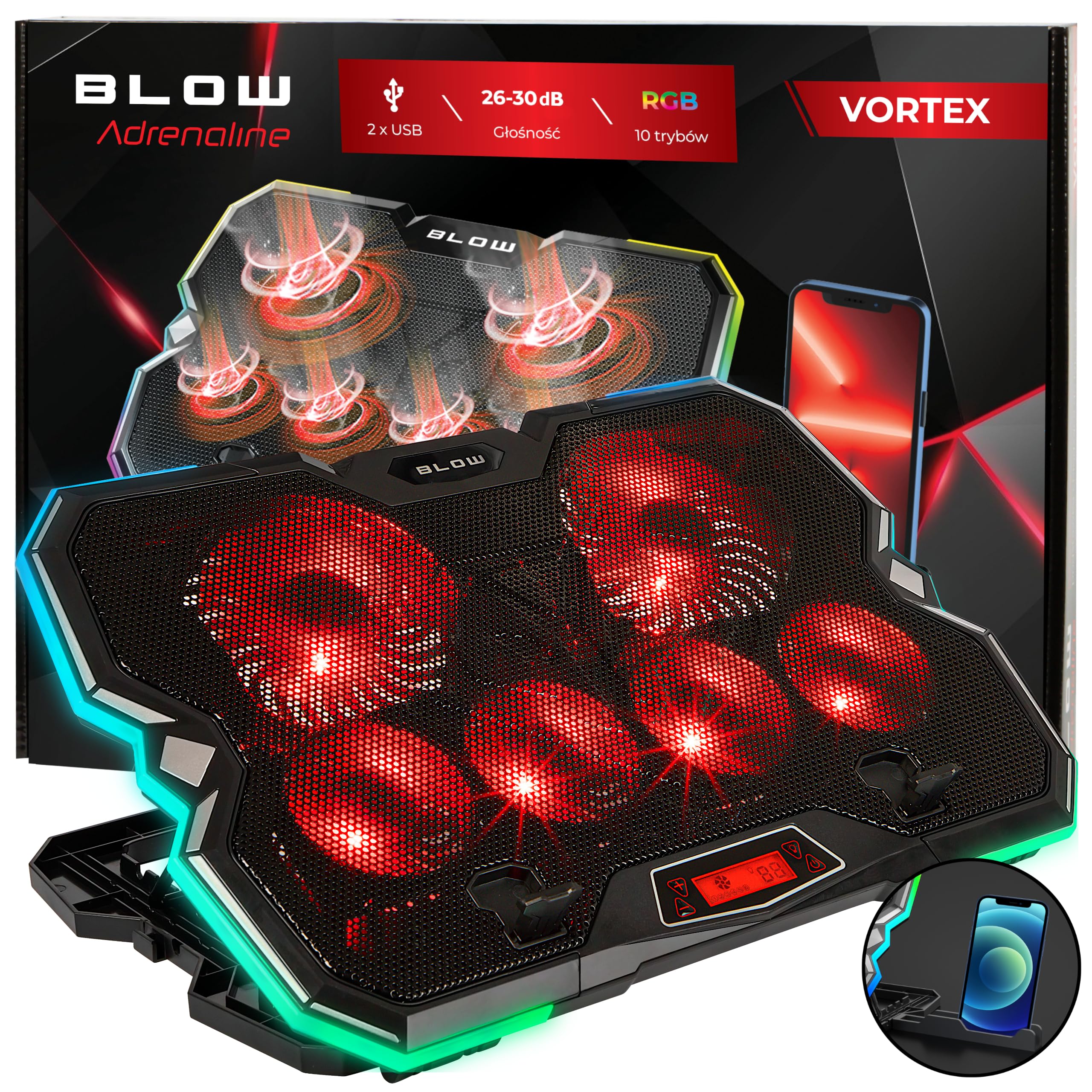 BLOW PODSTAWKA PODKŁADKA CHŁODZĄCA POD LAPTOPA 12-17''