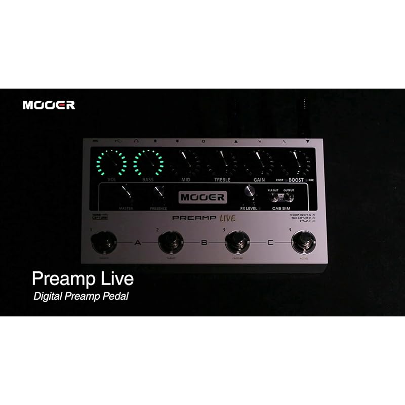 MOOER PreAMP Live with 12 Preamp Channels, Pre/Post Booster, Noise Gate