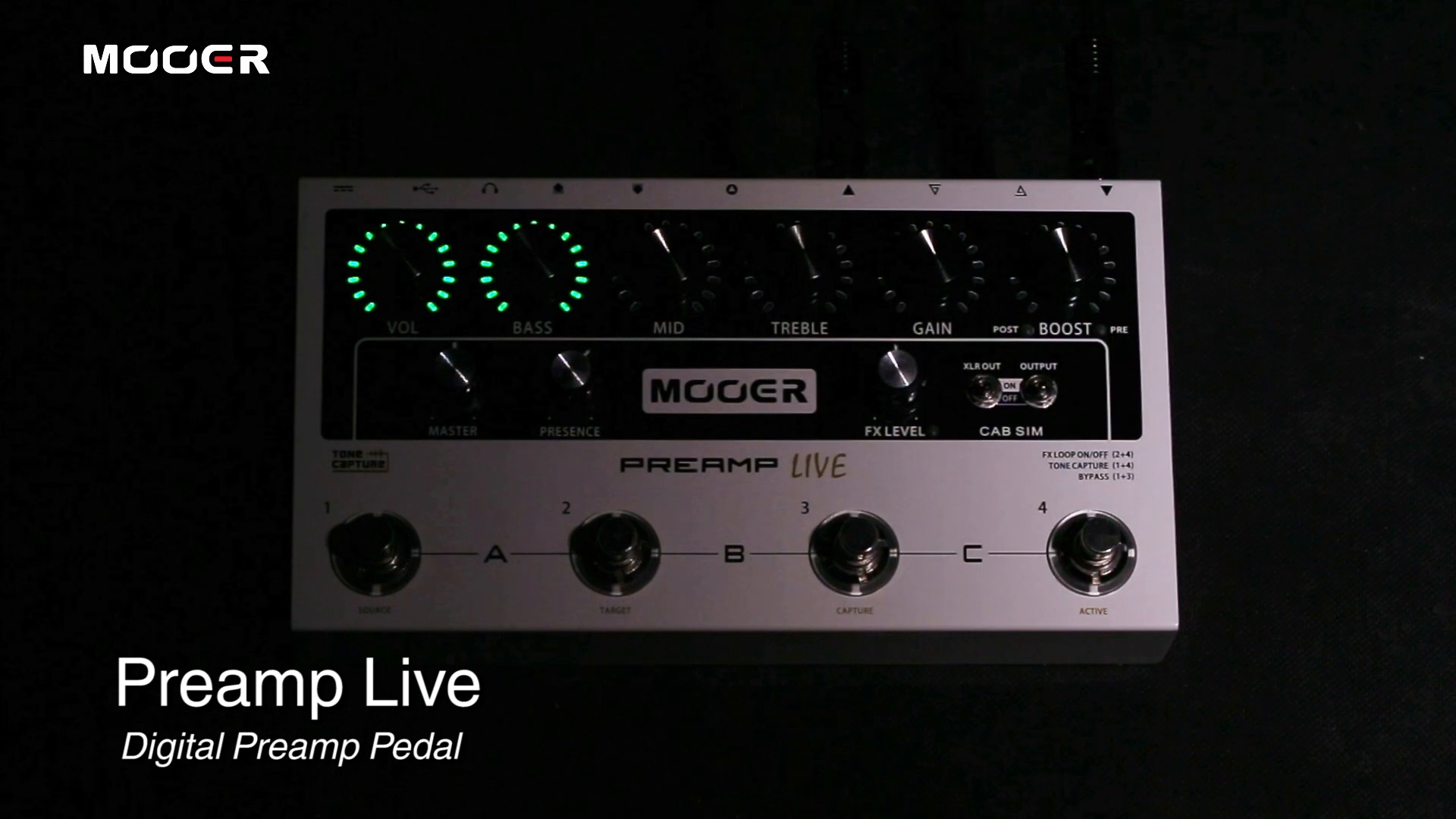 MOOER PreAMP Live with 12 Preamp Channels, Pre/Post Booster, Noise Gate