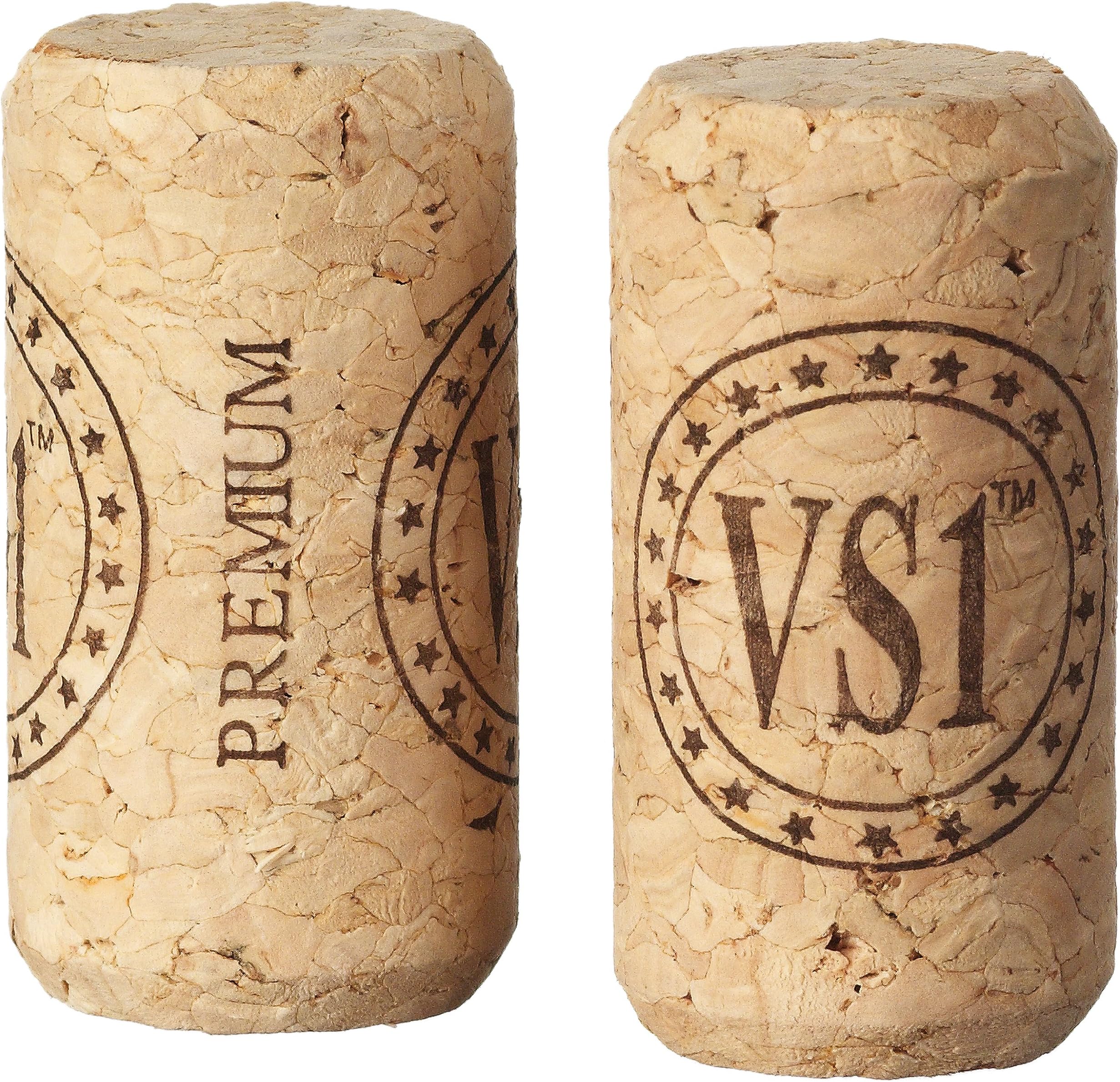 Premium VS1 Agglomerated Corks # 7 Short, 1000-Count Bag
