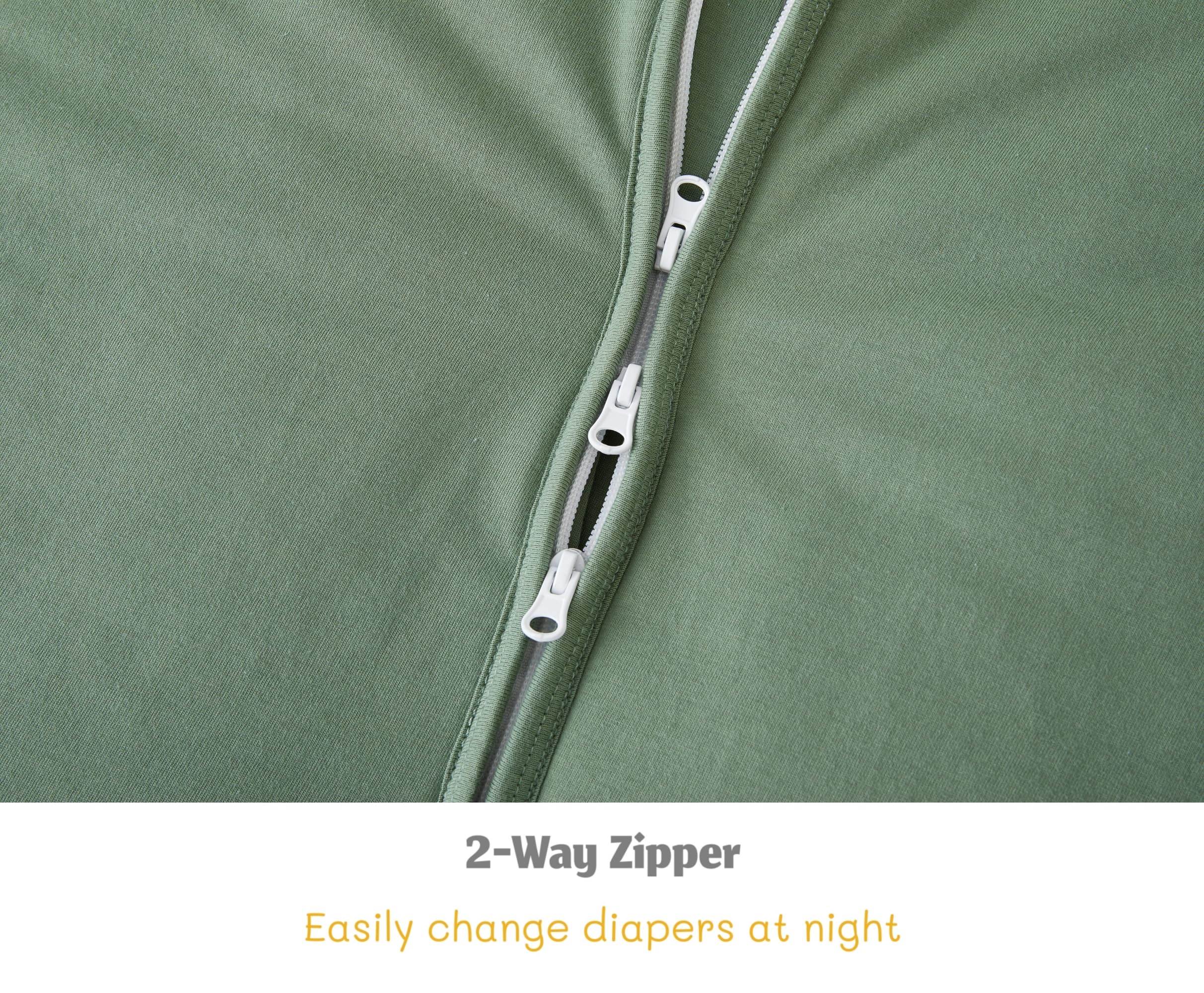 Chilsuessy Baby Sleeping Bag Toddler Sleeping Bag 2.5 tog 100% Cotton Nursery Bedding Kids Wearable Blanket Sleeping Sack for Infant Boys Girls Green - Image 4