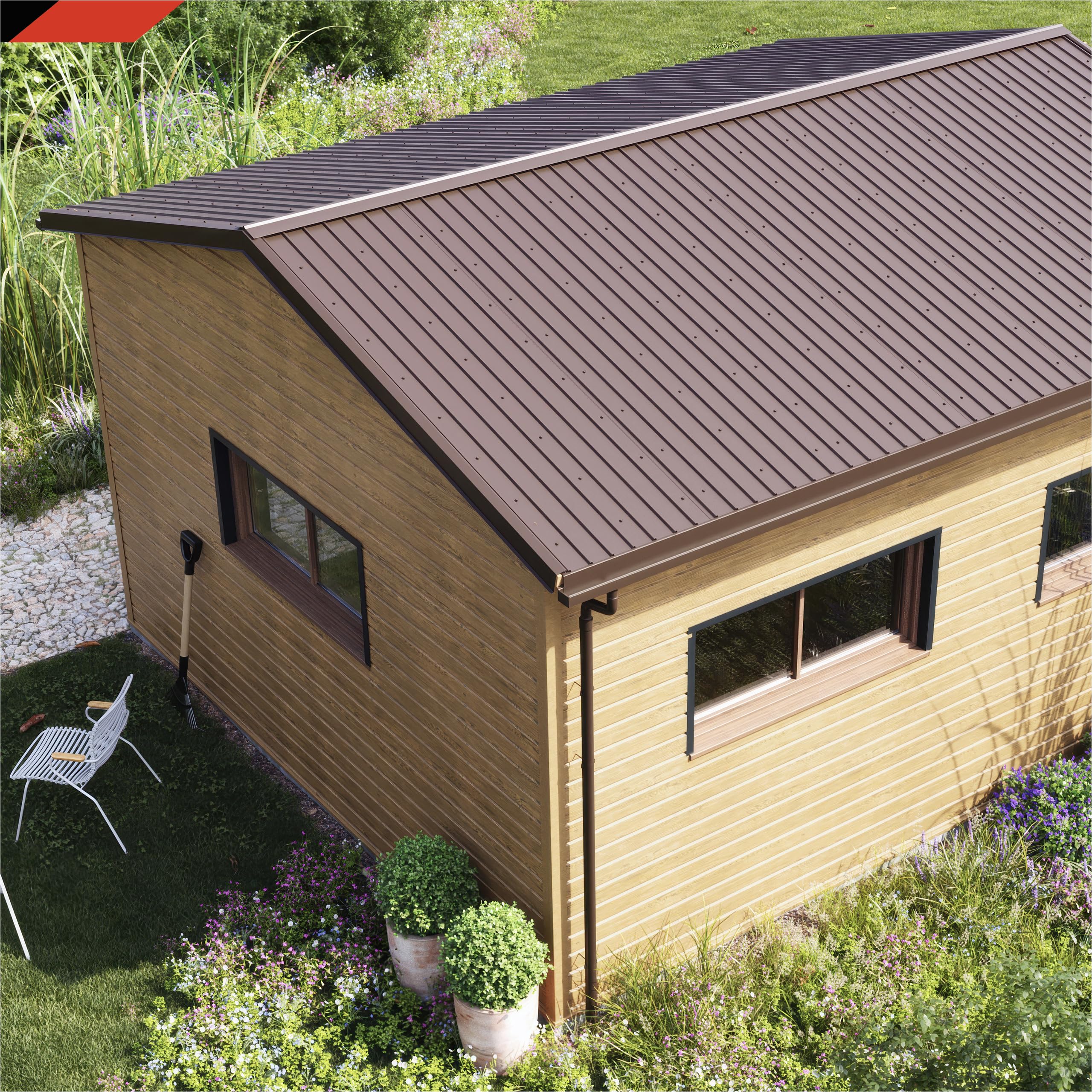 SMART Trapez-Abdeckblech Profilblech 0,3 mm 125 x 45 cm 6,75 m² Braun