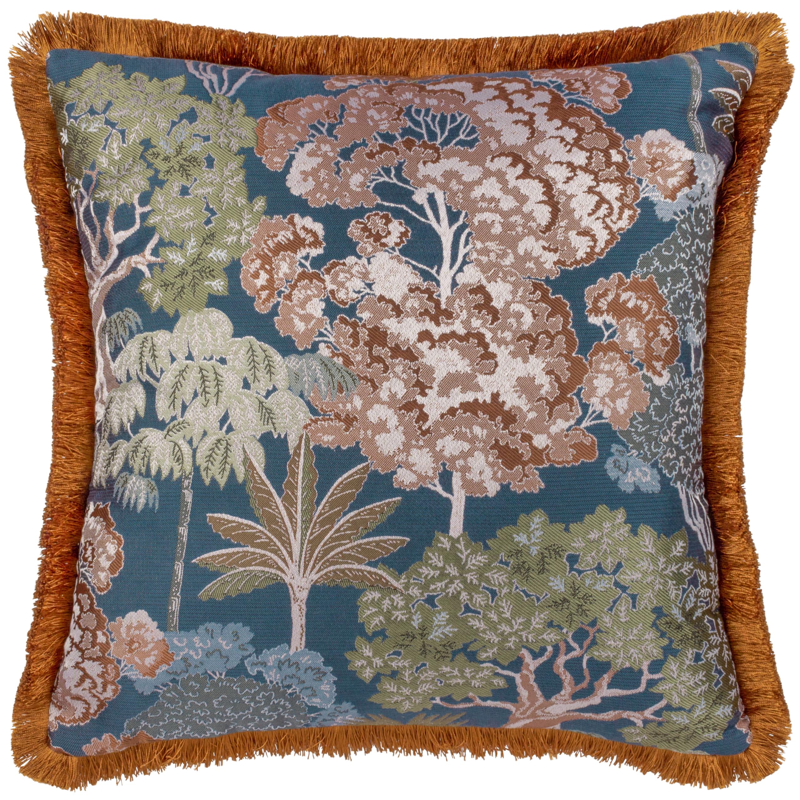 B&Q -  Woodlands Floral Jacquard Feather Filled Cushion