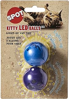 SPOT Ethical Products Kitty LED/Light up Cat Toy Balls / 2 Pack