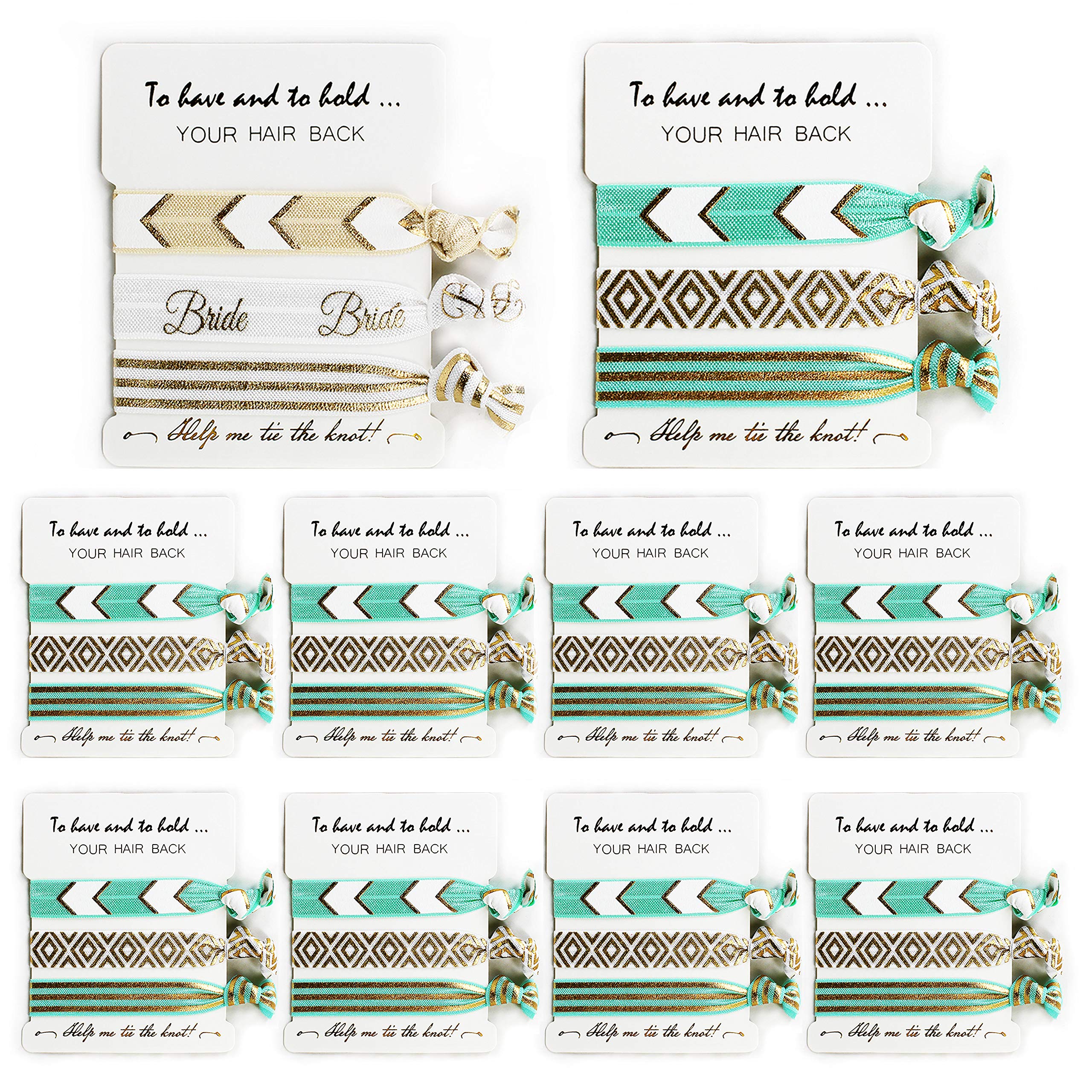 LADY & HOME Bride Tribe Hair Accessory, Bridesmaid Bachelorette Party Gifts or Wedding Favors