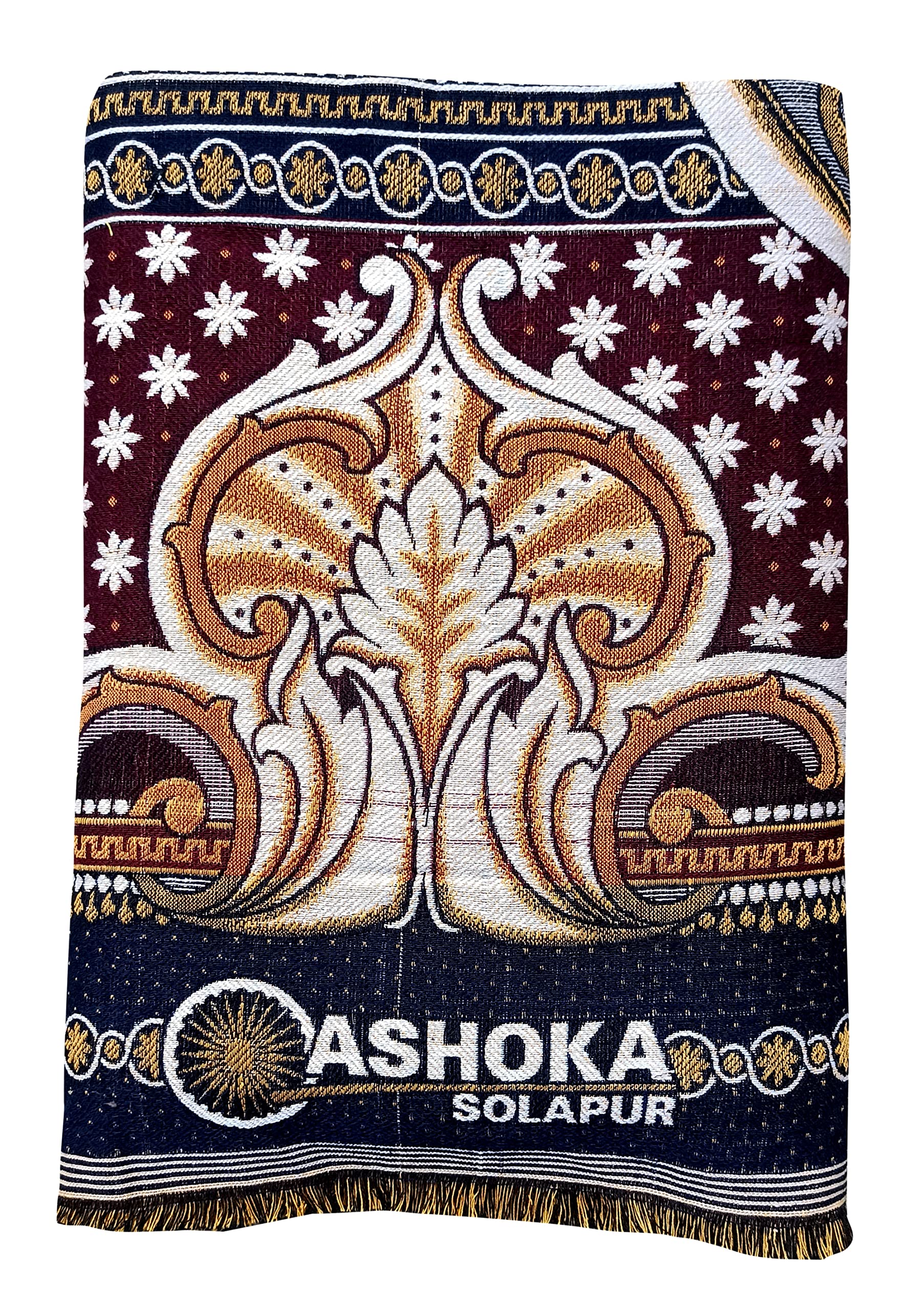 Mandhania Cotton Royal King Size Solapuri Chaddar (7.5 X 9 ft)-image-9