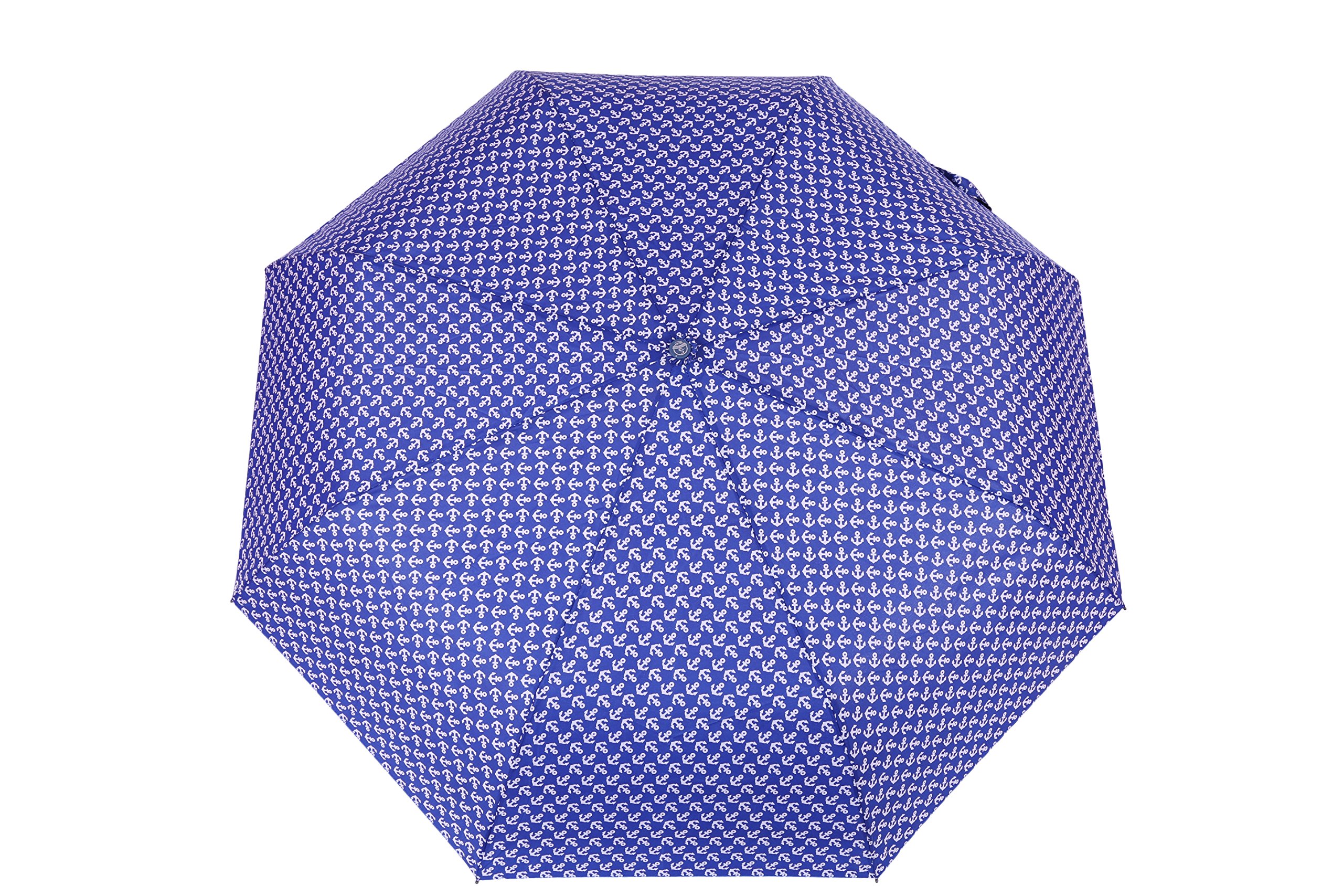FabSeasonsAnchor Digital Printed Automatic 3 fold Umbrella for Rains, Summer and All Seasons, Blue