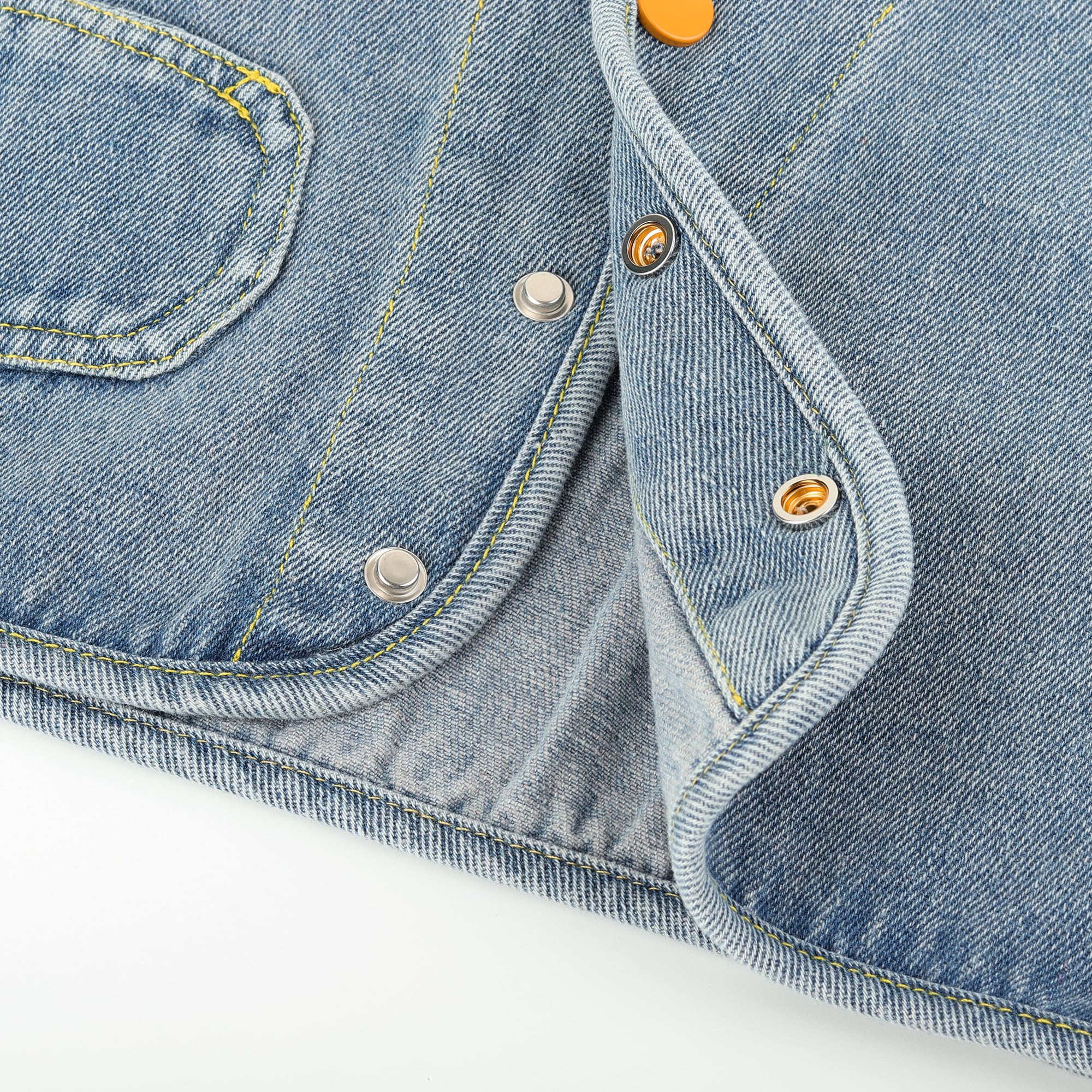 Neonato Bambino Denim Gilet Primavera Autunno Smanicato Giacca Ragazzi Ragazze Bottone Cappotto Top