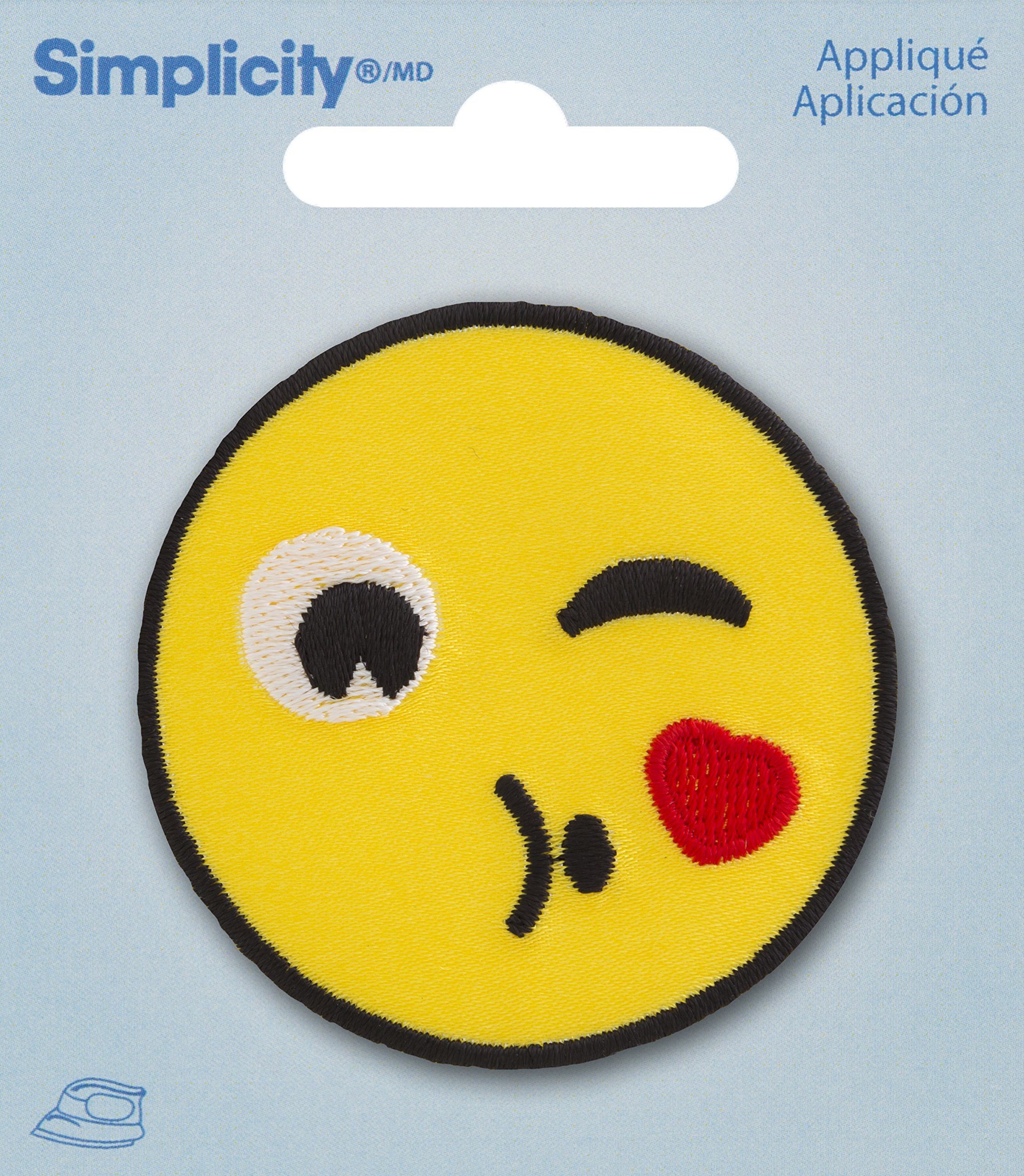 Écusson Kisses Emoji Iron on Applique thermocollant multicolore en polyester pour vêtements