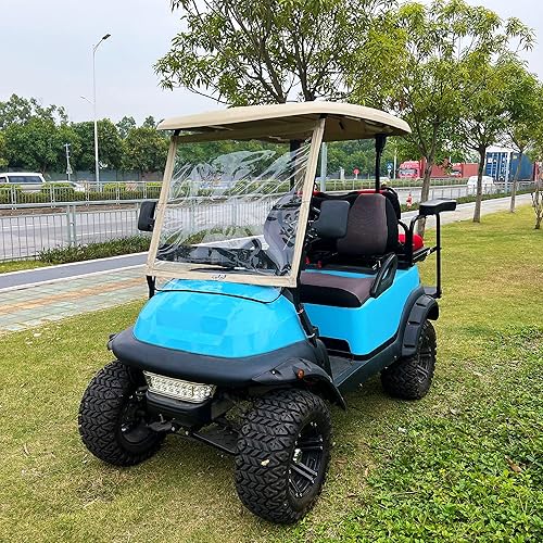 Miniatura 3 de 10L0L Parabrisas de carrito de golf para Club Car Precedent, parabrisas transparente de PVC plegable portátil
