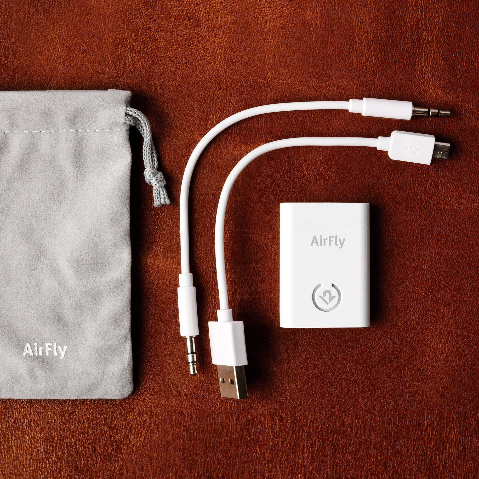 Twelve South AirFly Bluetooth audio-adapter, audio-zender voor AirPods/ Bluetooth-hoofdtelefoon, compatibel met TV/PC/laptop/tablet/spelconsole/ stereo-installatie