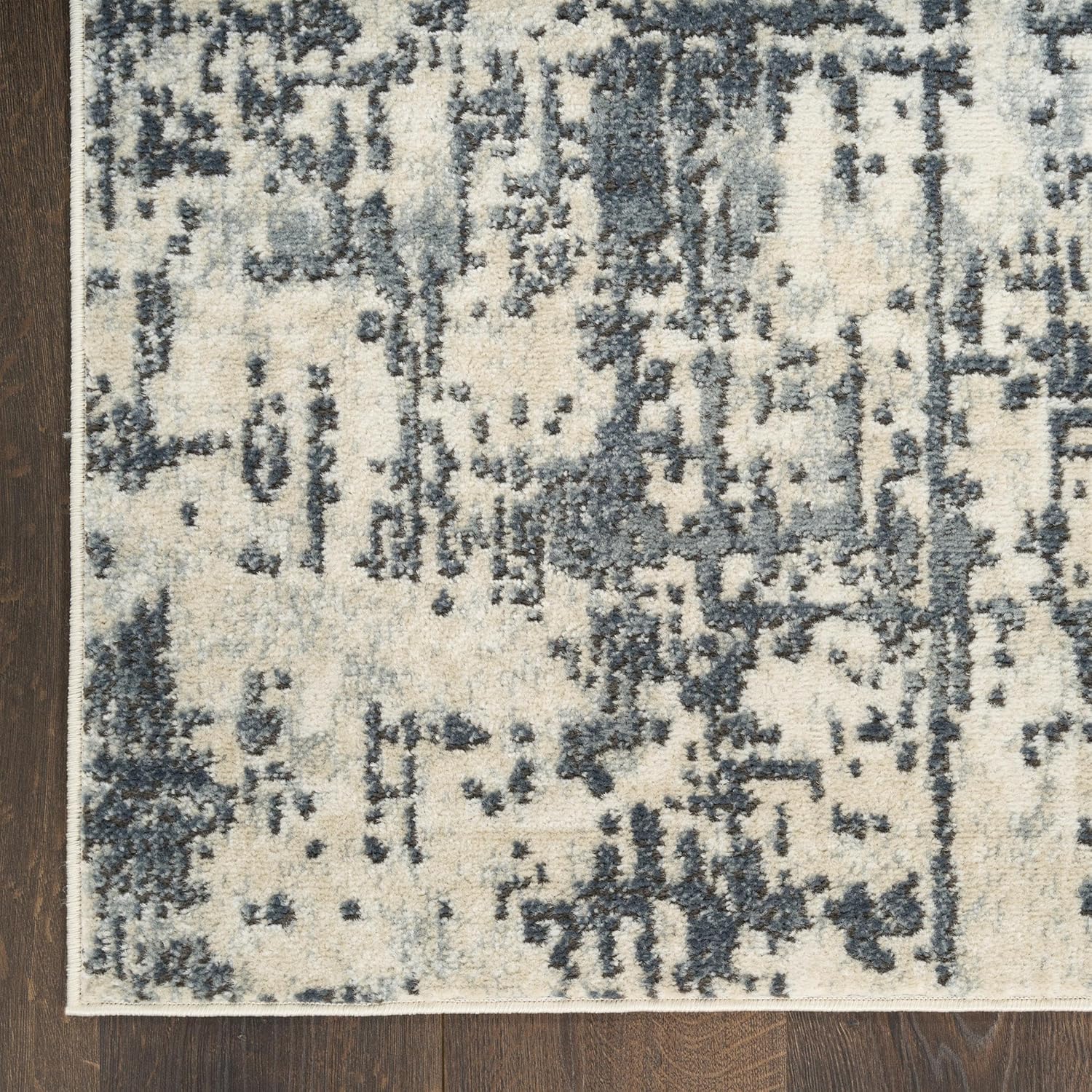 Nourison Home Concerto Ivory Grey 2'2" x 10' Area Rug - Easy Clean, Non Shedding, Bed Room, Living Room, Dining Room, Kitchen (10' Runner)