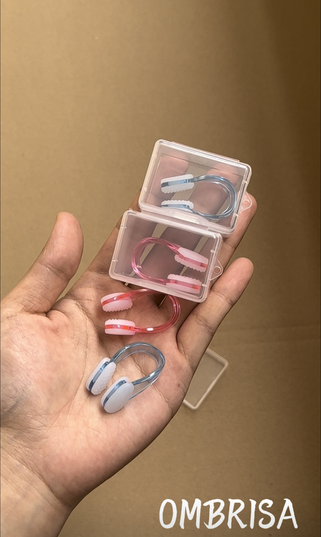 OMBRISA Tappanaso Per Nuoto - 4 Pezzi In Silicone E Plastica, Impermeabili, Con Scatola Portatile - Foto 12