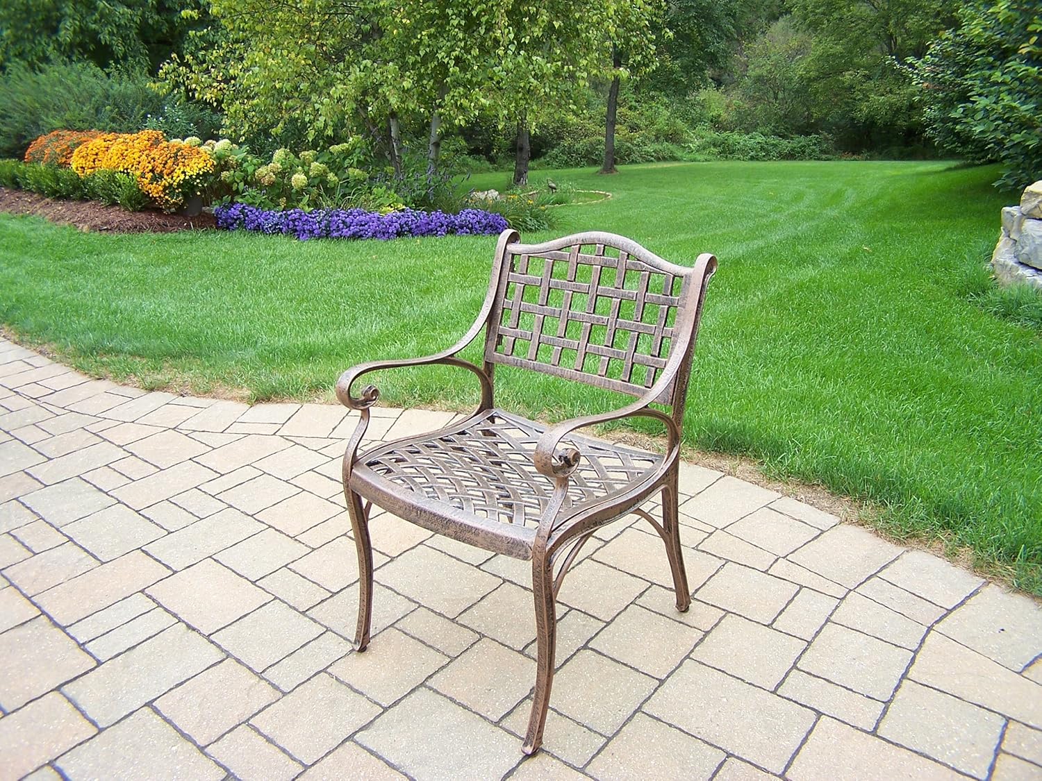 Oakland Living Elite Cast Aluminum Chair Patio, Lawn