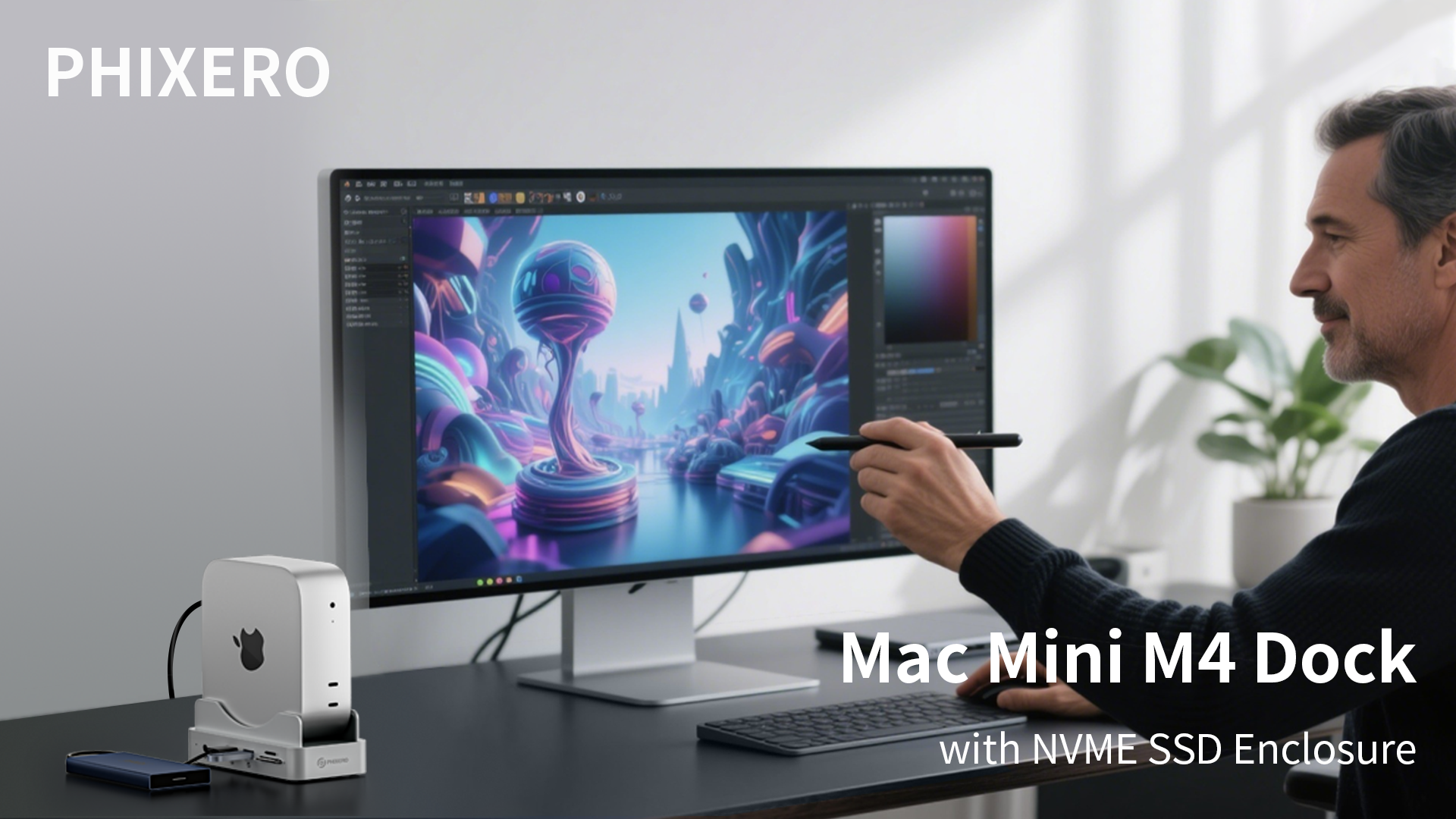 メ保残あり mac mini m4 美品 オマケ多数 Podmini2台 Amazon.com: PHIXERO Mac mini M4 Dock and Stand with Up to 8TB M.2