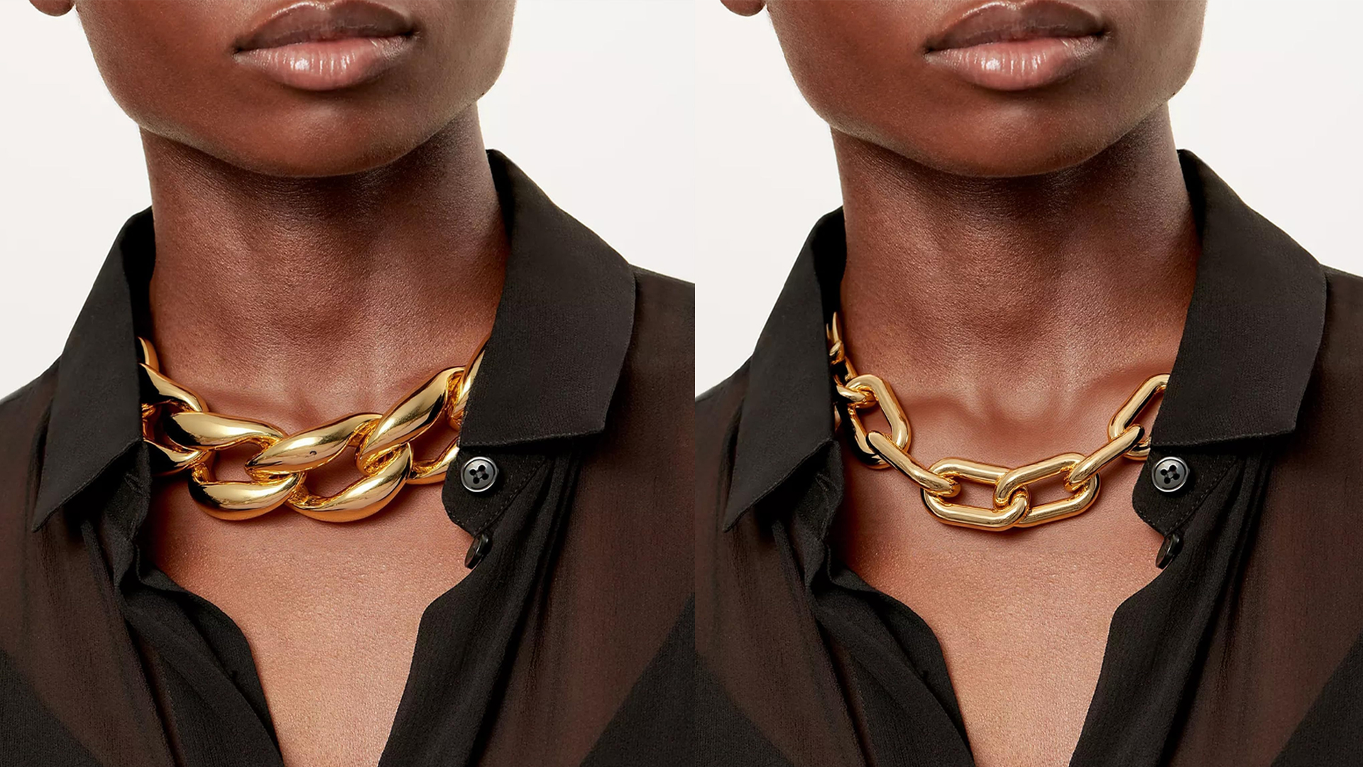 Gold Chunky Statement Necklace
