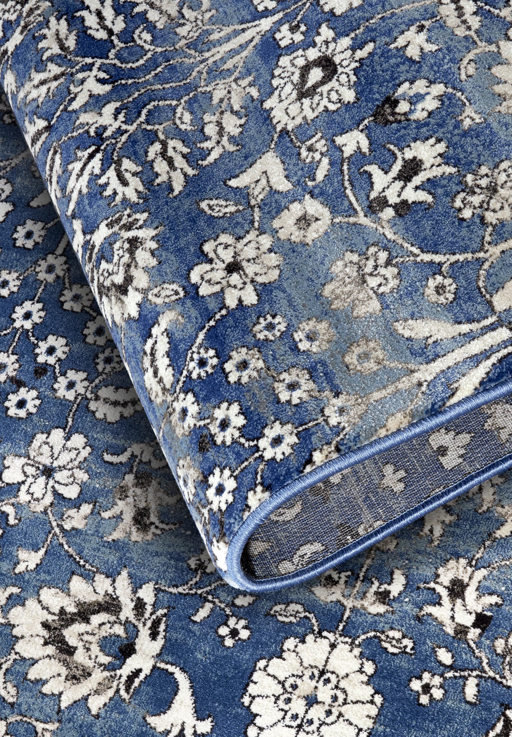 Safavieh Tapis Contemporain Braided Collection Bleu 122 X 122 Cm - Salon Chambre