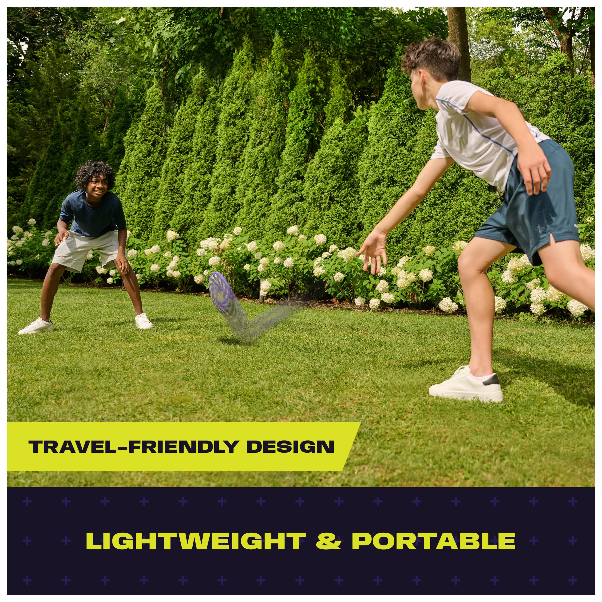 Aerobie Bounce Disc Outdoor Flying Ring Trick Shot Disc for Ages 5 | Improves Hand-Eye Coordination During Catch Play; Practice Trick Shots and Create Outdoor Games; Works On Ground and Walls product thumbnail 7