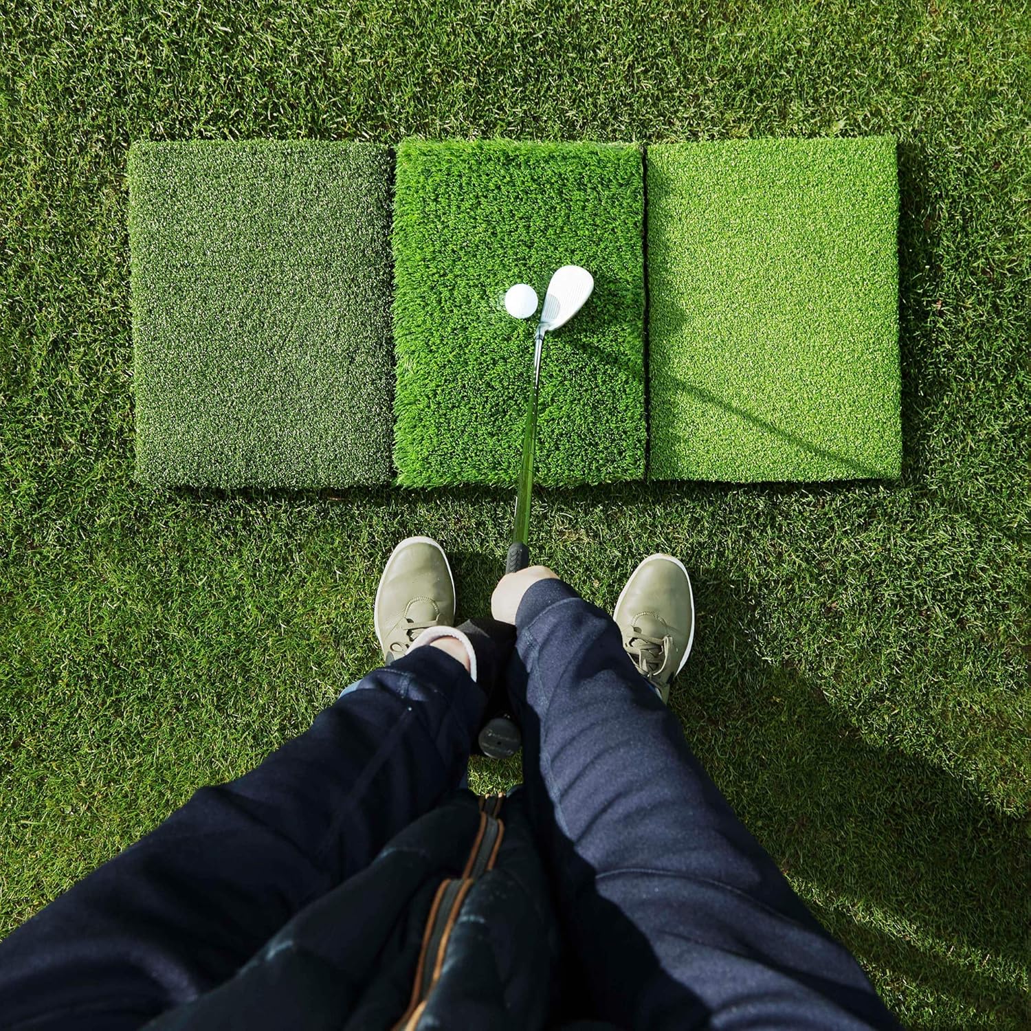 Victorem Golf Mat for Backyard - 17x39 Inch Unfolded, Durable Turf Mat for Indoor or Outdoor Golf Practice, Golf Hitting Mats with 50pcs. Wooden Tees : Sports & Outdoors